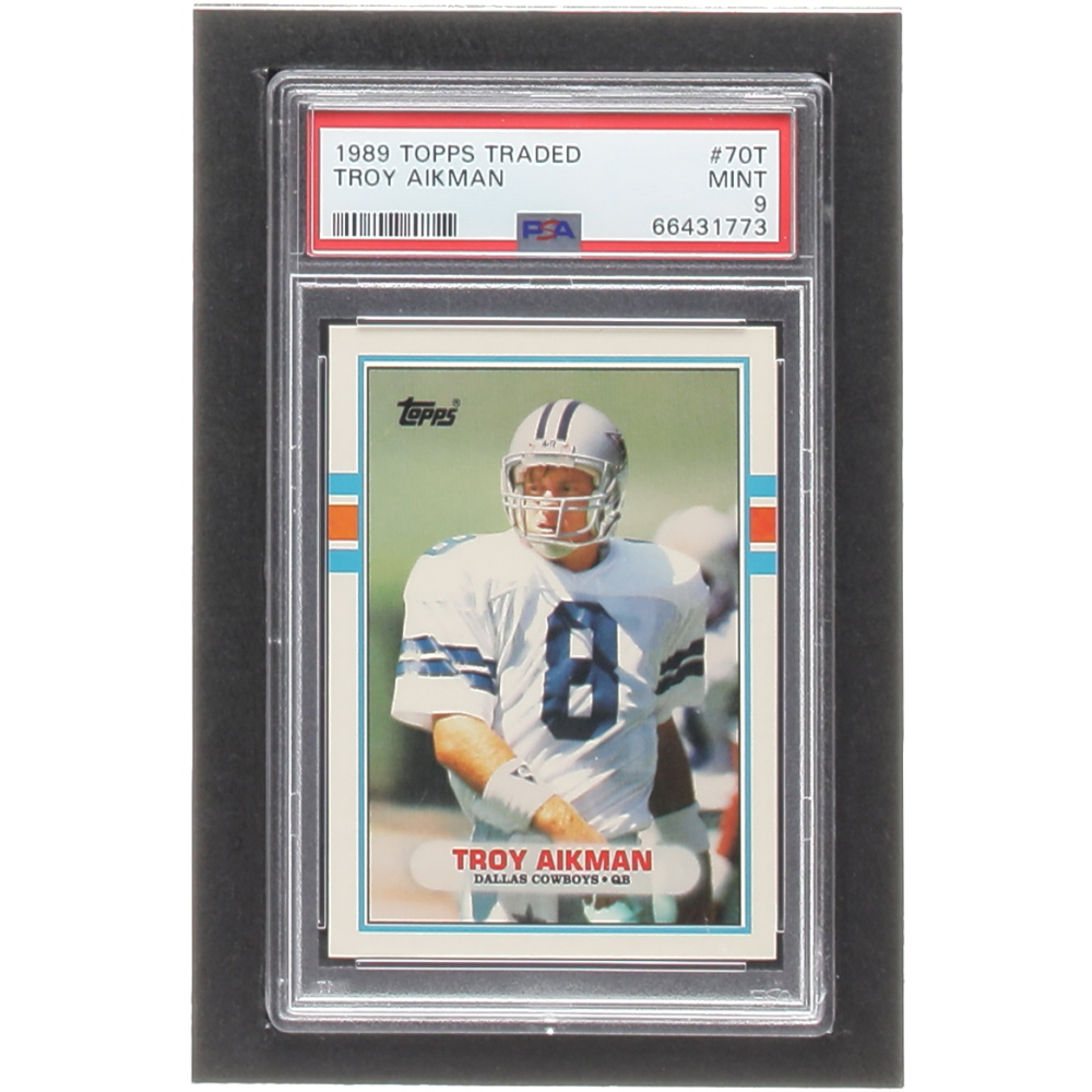 1989 Topps Traded Troy Aikman Rookie Card #70T - Near Mint To Mint Condition Football Card