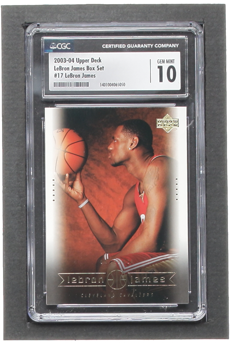 LeBron James 2003 Upper Deck LeBron James Box Set #17 RC / On the Air (CGC 10) at PristineAuction.com LeBron James 2003 Upper Deck LeBron James Box Set #17 RC / On the Air (CGC 10) at PristineAuction.com