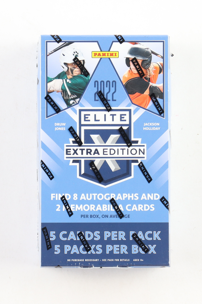2022 Panini Elite Extra Edition Baseball 1st Off The Line FOTL Hobby Box with (5) Packs at PristineAuction.com 2022 Panini Elite Extra Edition Baseball 1st Off The Line FOTL Hobby Box with (5) Packs at PristineAuction.com