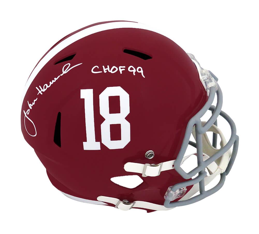 John Hannah Signed Alabama Crimson Tide Full-Size Speed Helmet Inscribed "CHOF 99" (Schwartz) at PristineAuction.com John Hannah Signed Alabama Crimson Tide Full-Size Speed Helmet Inscribed "CHOF 99" (Schwartz) at PristineAuction.com