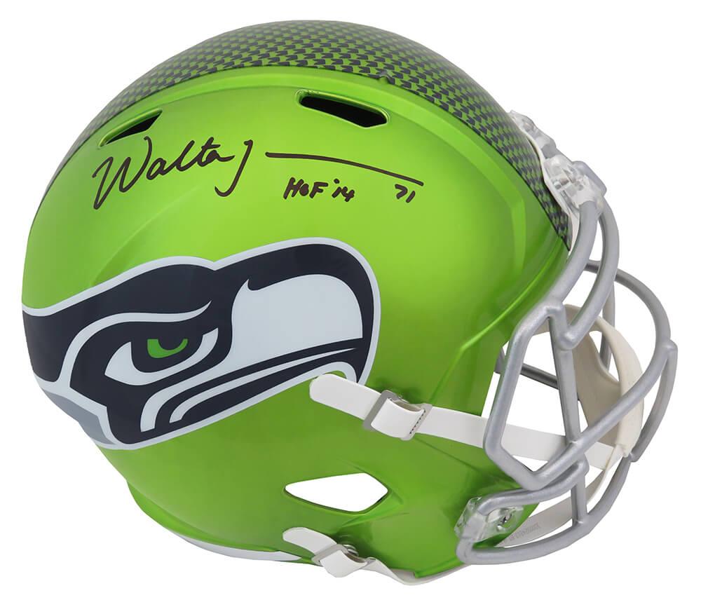 Walter Jones Signed Seahawks Full-Size Flash Alternate Speed Helmet Inscribed "HOF '14" (Schwartz) at PristineAuction.com Walter Jones Signed Seahawks Full-Size Flash Alternate Speed Helmet Inscribed "HOF '14" (Schwartz) at PristineAuction.com