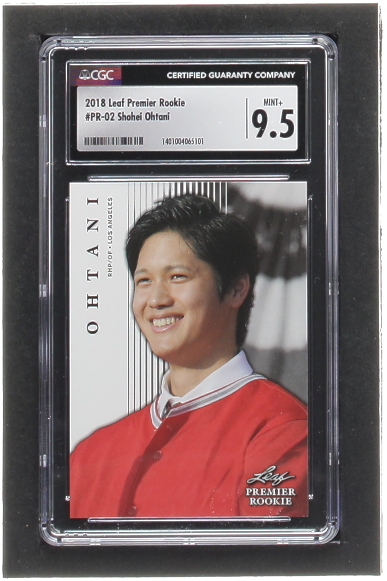 Shohei Ohtani 2018 Leaf Premier Rookies #PR02 RC (CGC 9.5) at PristineAuction.com Shohei Ohtani 2018 Leaf Premier Rookies #PR02 RC (CGC 9.5) at PristineAuction.com