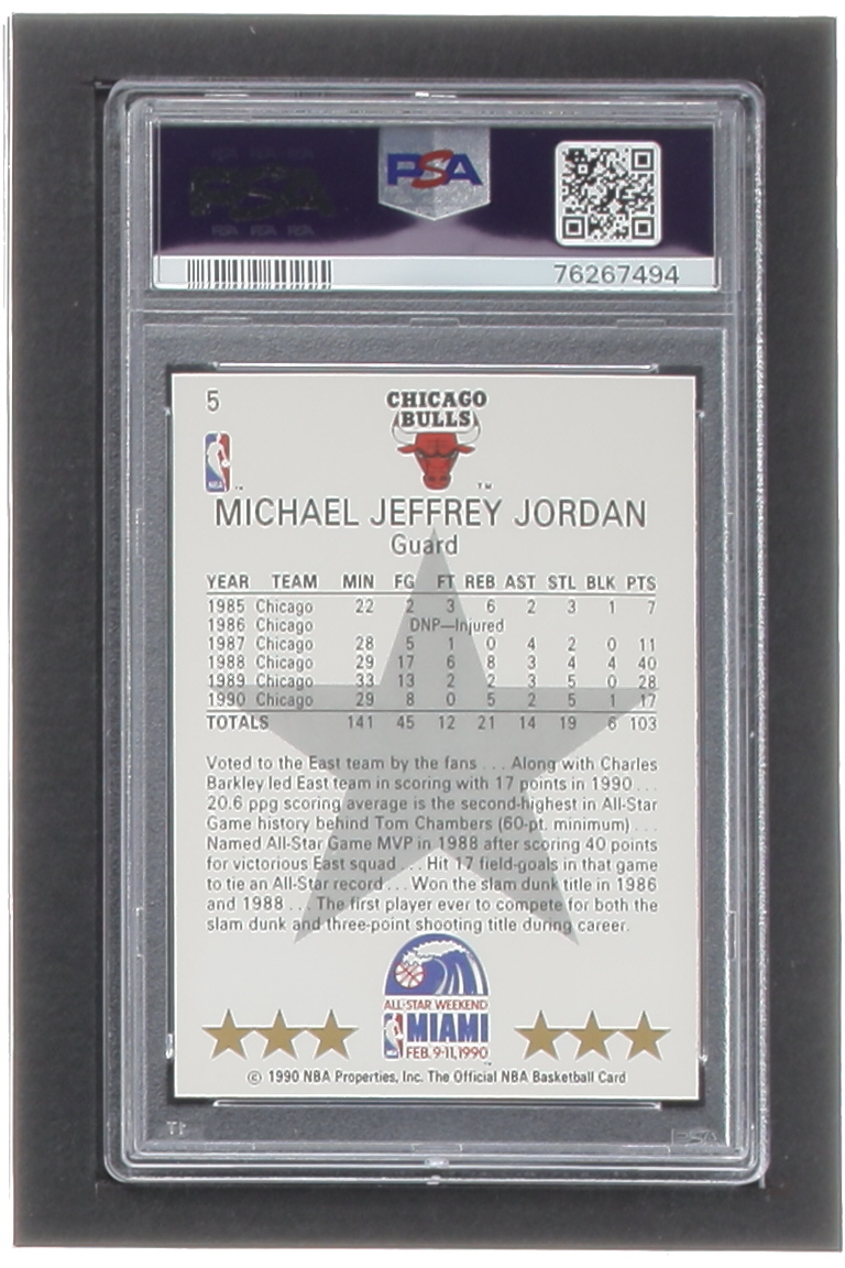 Michael Jordan 1990-91 Hoops #5 AS SP (PSA 9) at PristineAuction.com Michael Jordan 1990-91 Hoops #5 AS SP (PSA 9) at PristineAuction.com