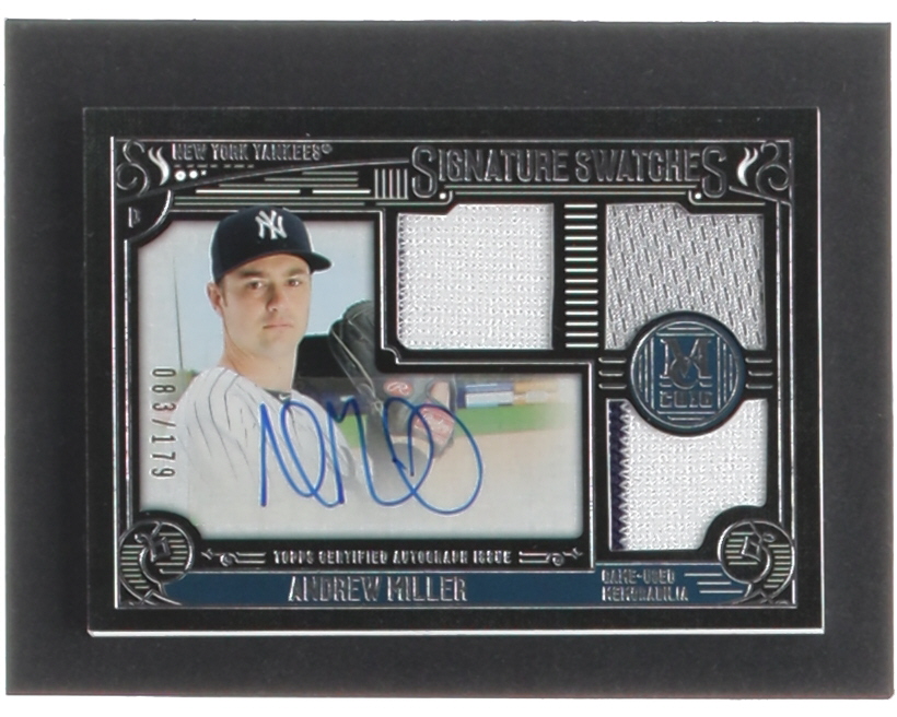 Andrew Miller 2016 Topps Museum Collection Signature Swatches Triple Relic Autographs #SSTAM #083/179 at PristineAuction.com Andrew Miller 2016 Topps Museum Collection Signature Swatches Triple Relic Autographs #SSTAM #083/179 at PristineAuction.com