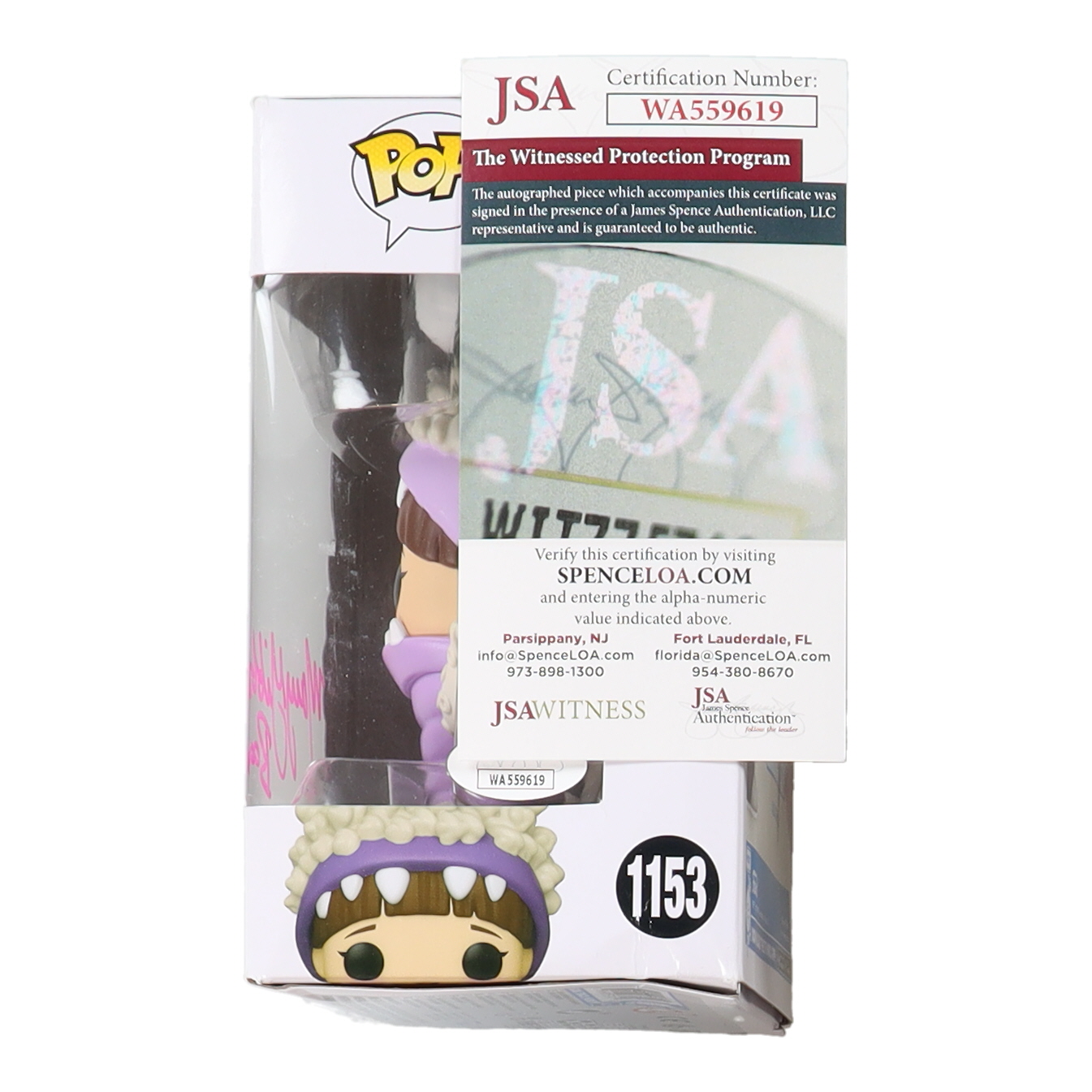 Mary Gibbs Signed "Monsters" #1153 Boo Funko Pop! Vinyl Figure Inscribed "Boo" (JSA) at PristineAuction.com Mary Gibbs Signed "Monsters" #1153 Boo Funko Pop! Vinyl Figure Inscribed "Boo" (JSA) at PristineAuction.com