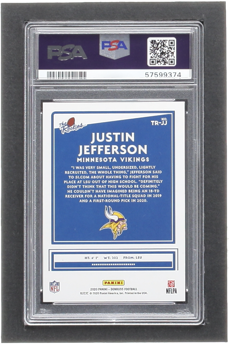 Justin Jefferson 2020 Donruss The Rookies #13 RC (PSA 9) at PristineAuction.com Justin Jefferson 2020 Donruss The Rookies #13 RC (PSA 9) at PristineAuction.com