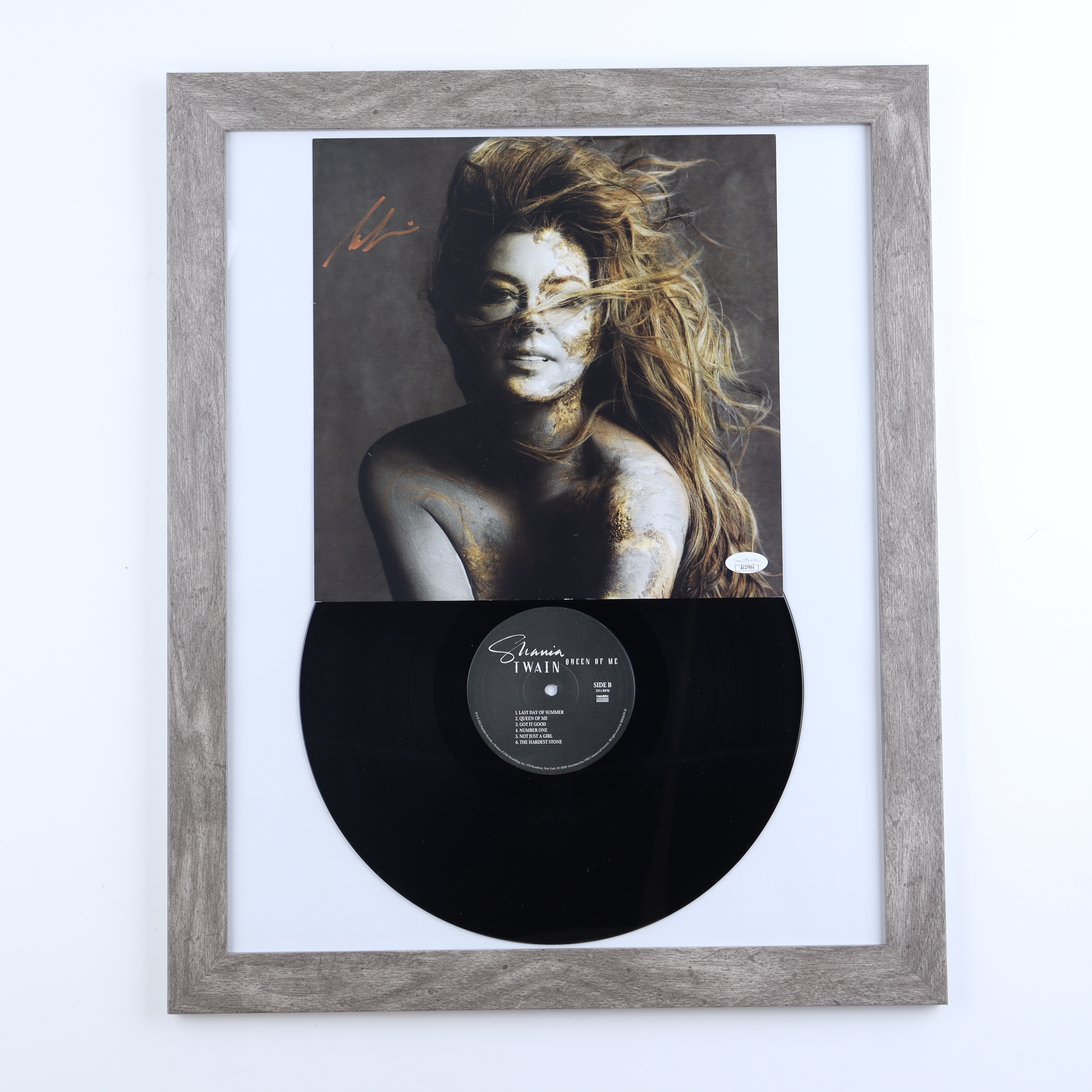 Shania Twain Signed "Queen Of Me" Custom Framed Vinyl Record Album Cover Display (JSA) at PristineAuction.com Shania Twain Signed "Queen Of Me" Custom Framed Vinyl Record Album Cover Display (JSA) at PristineAuction.com