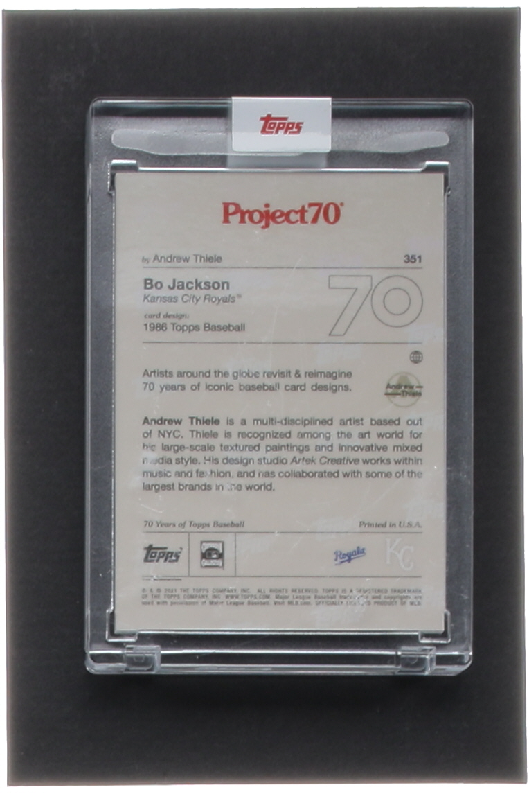 Bo Jackson 2021 Topps Project70 #351 / Andrew Thiele at PristineAuction.com Bo Jackson 2021 Topps Project70 #351 / Andrew Thiele at PristineAuction.com