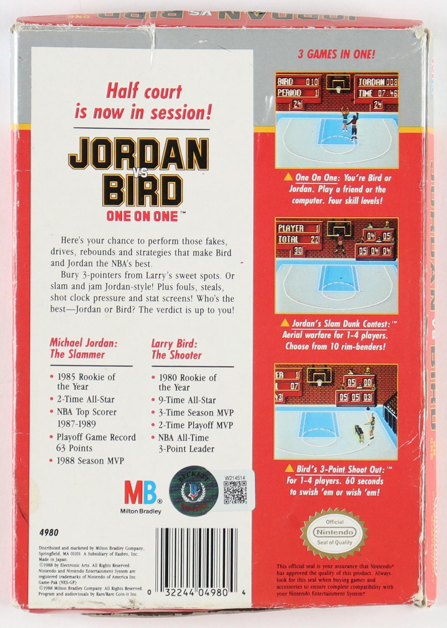 Larry Bird Signed "Jordan Vs Bird" Nintendo NES Game (Beckett) at PristineAuction.com Larry Bird Signed "Jordan Vs Bird" Nintendo NES Game (Beckett) at PristineAuction.com