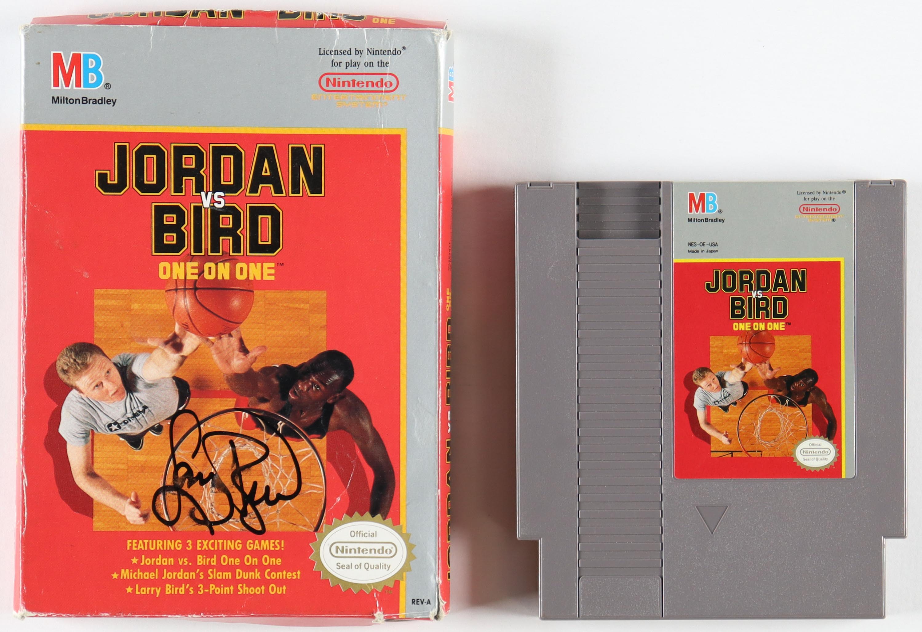 Larry Bird Signed "Jordan Vs Bird" Nintendo NES Game (Beckett) at PristineAuction.com Larry Bird Signed "Jordan Vs Bird" Nintendo NES Game (Beckett) at PristineAuction.com