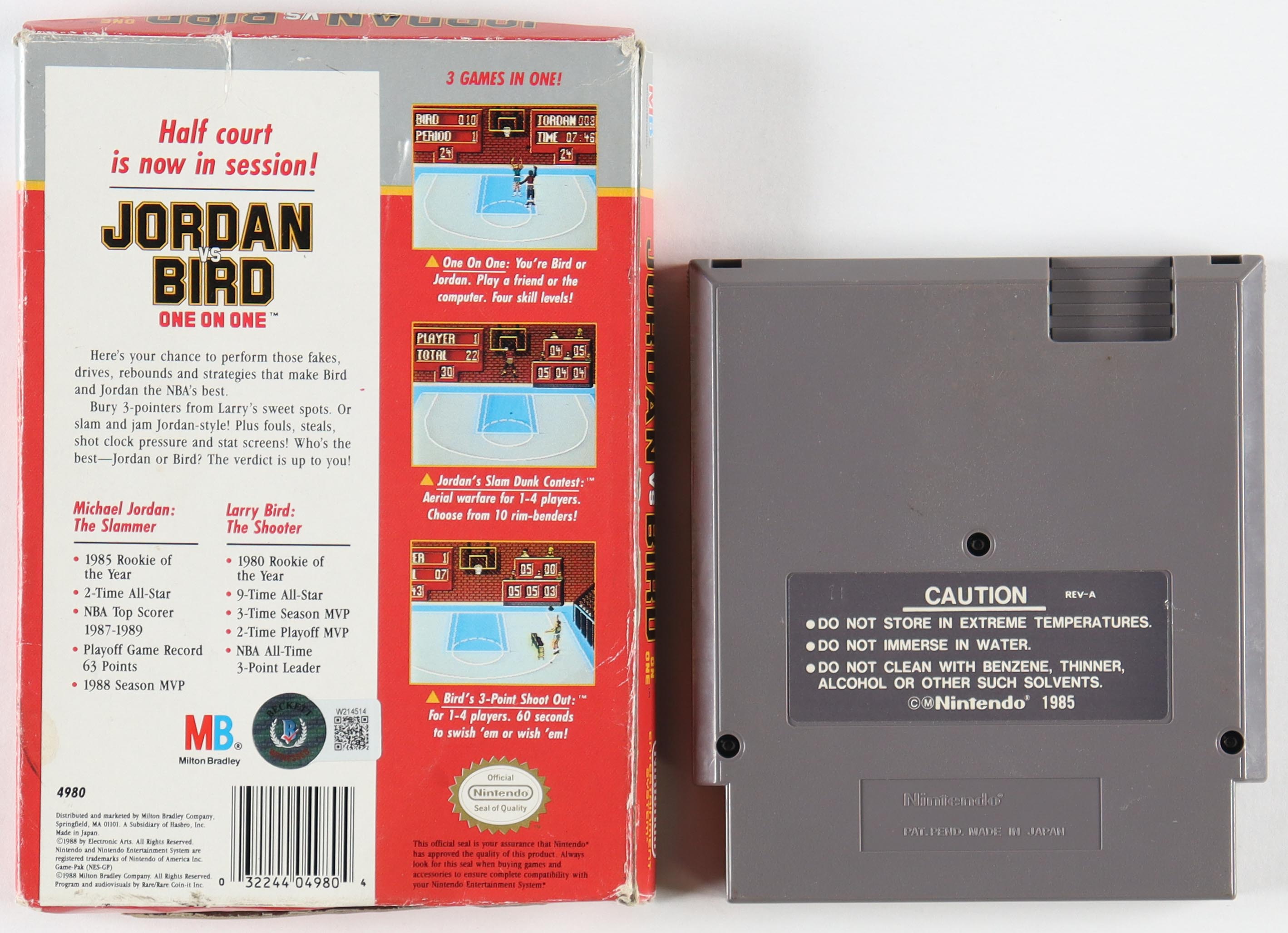 Larry Bird Signed "Jordan Vs Bird" Nintendo NES Game (Beckett) at PristineAuction.com Larry Bird Signed "Jordan Vs Bird" Nintendo NES Game (Beckett) at PristineAuction.com