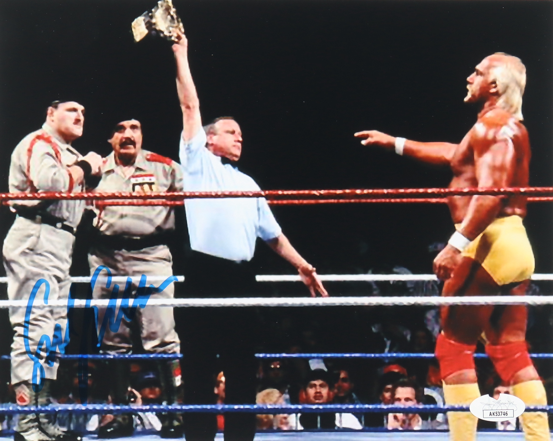 Sgt. Slaughter Signed WWE 8x10 Photo (JSA) at PristineAuction.com Sgt. Slaughter Signed WWE 8x10 Photo (JSA) at PristineAuction.com