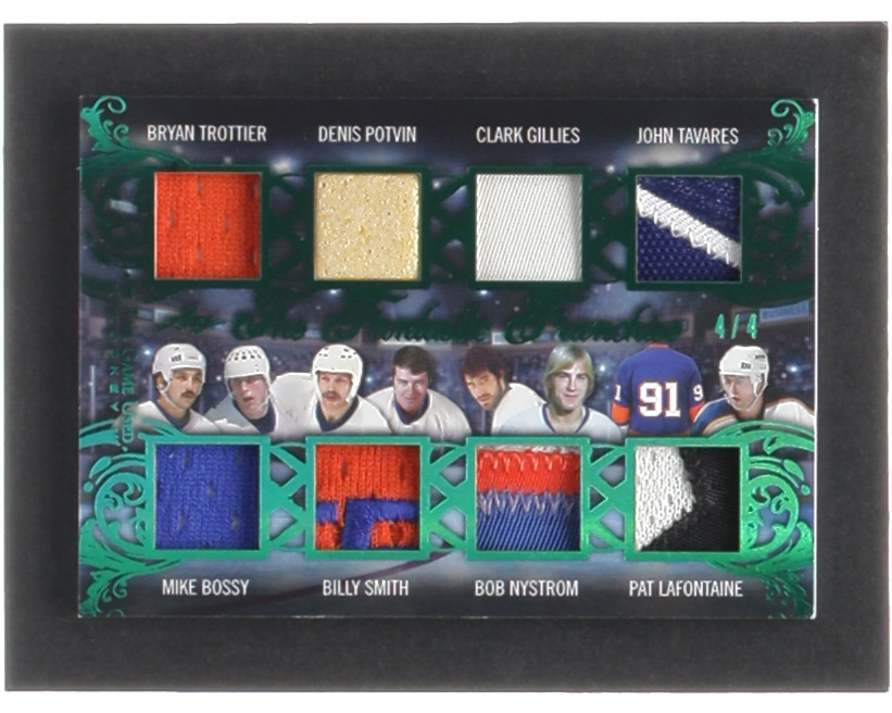 Bryan Trottier / Mike Bossy / Denis Potvin / Billy Smith / Clark Gillies / Bob Nystrom / John Tavares / Pat LaFontaine 2020-21 ITG Used The Fantastic Franchise Memorabilia Emerald #TFF13 #4/4 at PristineAuction.com Bryan Trottier / Mike Bossy / Denis Potvin / Billy Smith / Clark Gillies / Bob Nystrom / John Tavares / Pat LaFontaine 2020-21 ITG Used The Fantastic Franchise Memorabilia Emerald #TFF13 #4/4 at PristineAuction.com