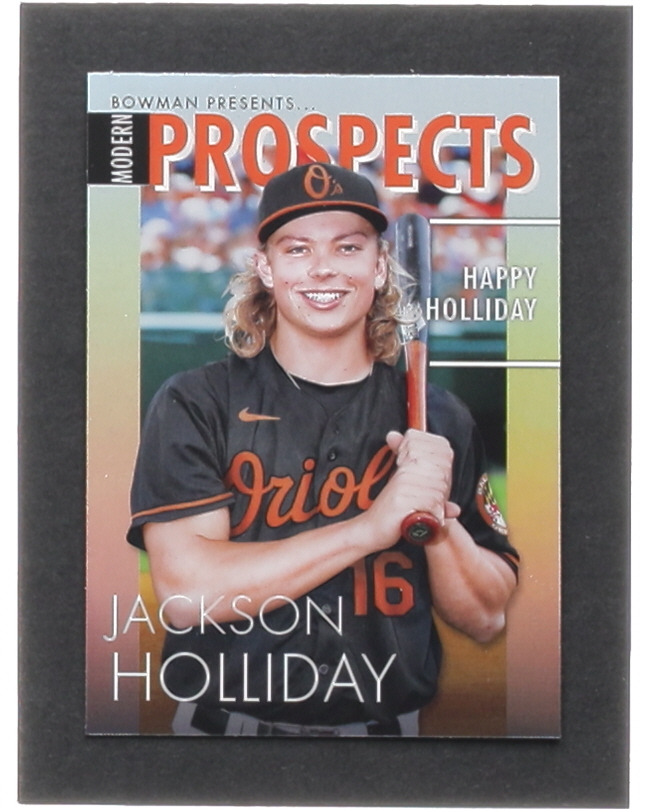 Jackson Holliday 2023 Bowman Chrome Modern Prospect #MP4 RC at PristineAuction.com Jackson Holliday 2023 Bowman Chrome Modern Prospect #MP4 RC at PristineAuction.com
