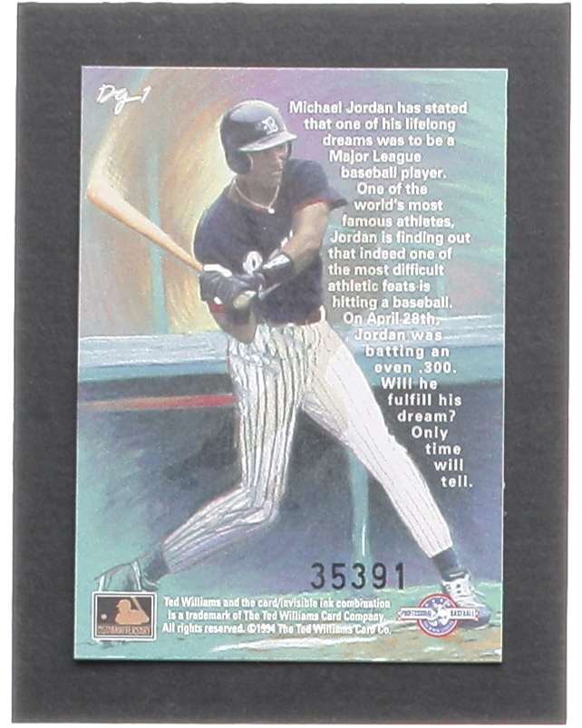 Michael Jordan 1994 Ted Williams Dan Gardiner Collection #DG1 at PristineAuction.com Michael Jordan 1994 Ted Williams Dan Gardiner Collection #DG1 at PristineAuction.com