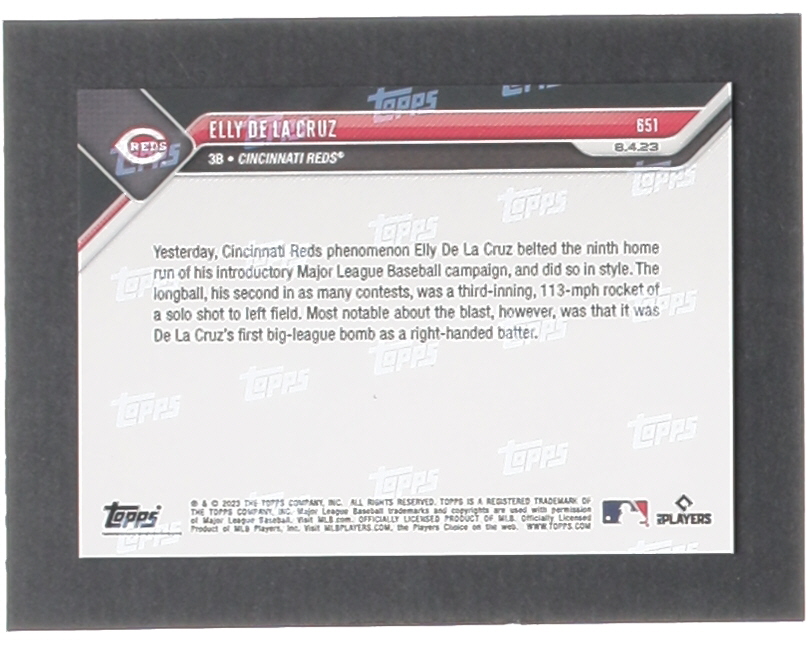 Elly De La Cruz 2023 Topps Now Call-Up #651 RC at PristineAuction.com Elly De La Cruz 2023 Topps Now Call-Up #651 RC at PristineAuction.com