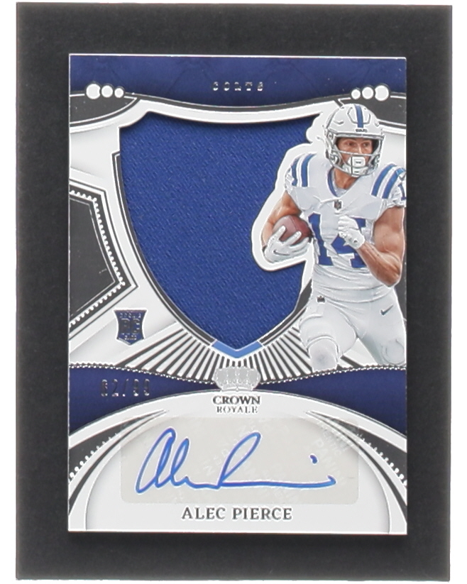 Alec Pierce 2022 Panini Chronicles Crown Royale Silhouette Autographs #19 RC #62/99 at PristineAuction.com Alec Pierce 2022 Panini Chronicles Crown Royale Silhouette Autographs #19 RC #62/99 at PristineAuction.com