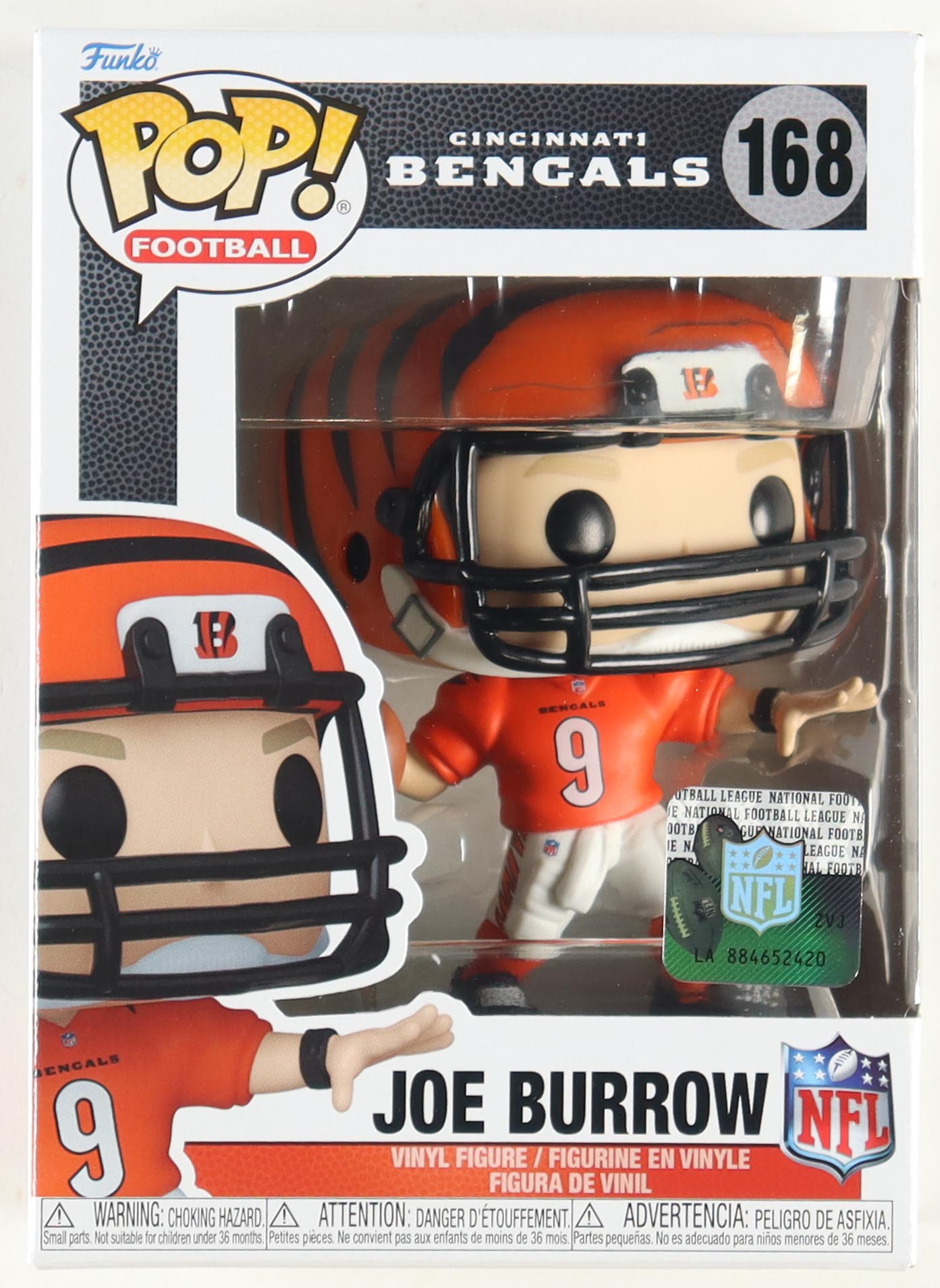 Joe Burrow Bengals #168 Funko Pop! Vinyl Figure at PristineAuction.com Joe Burrow Bengals #168 Funko Pop! Vinyl Figure at PristineAuction.com