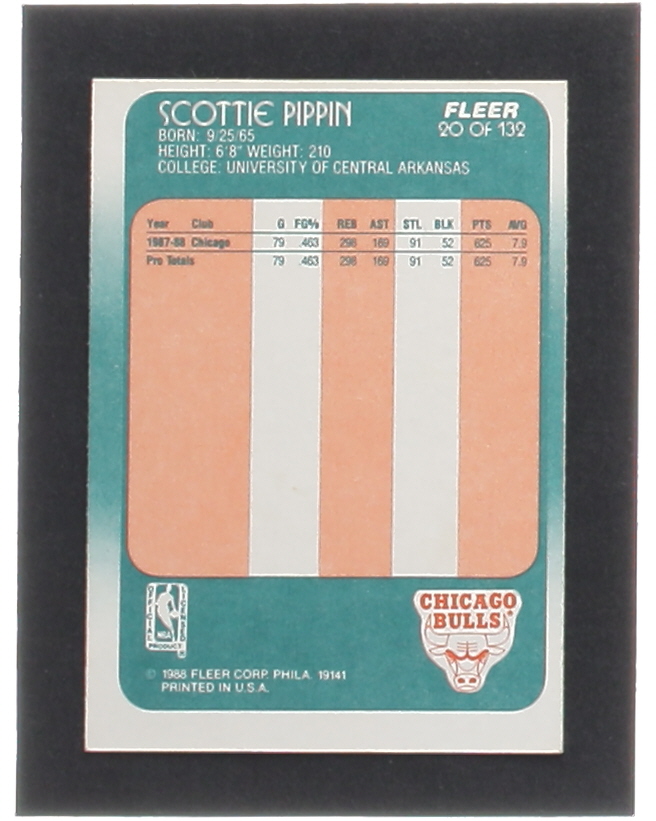 Scottie Pippen 1988-89 Fleer #20 UER RC at PristineAuction.com Scottie Pippen 1988-89 Fleer #20 UER RC at PristineAuction.com