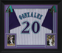 Luis Gonzalez Signed Custom Framed Jersey Display Inscribed "2001 WS G7 GW Hit" (Beckett) at PristineAuction.com