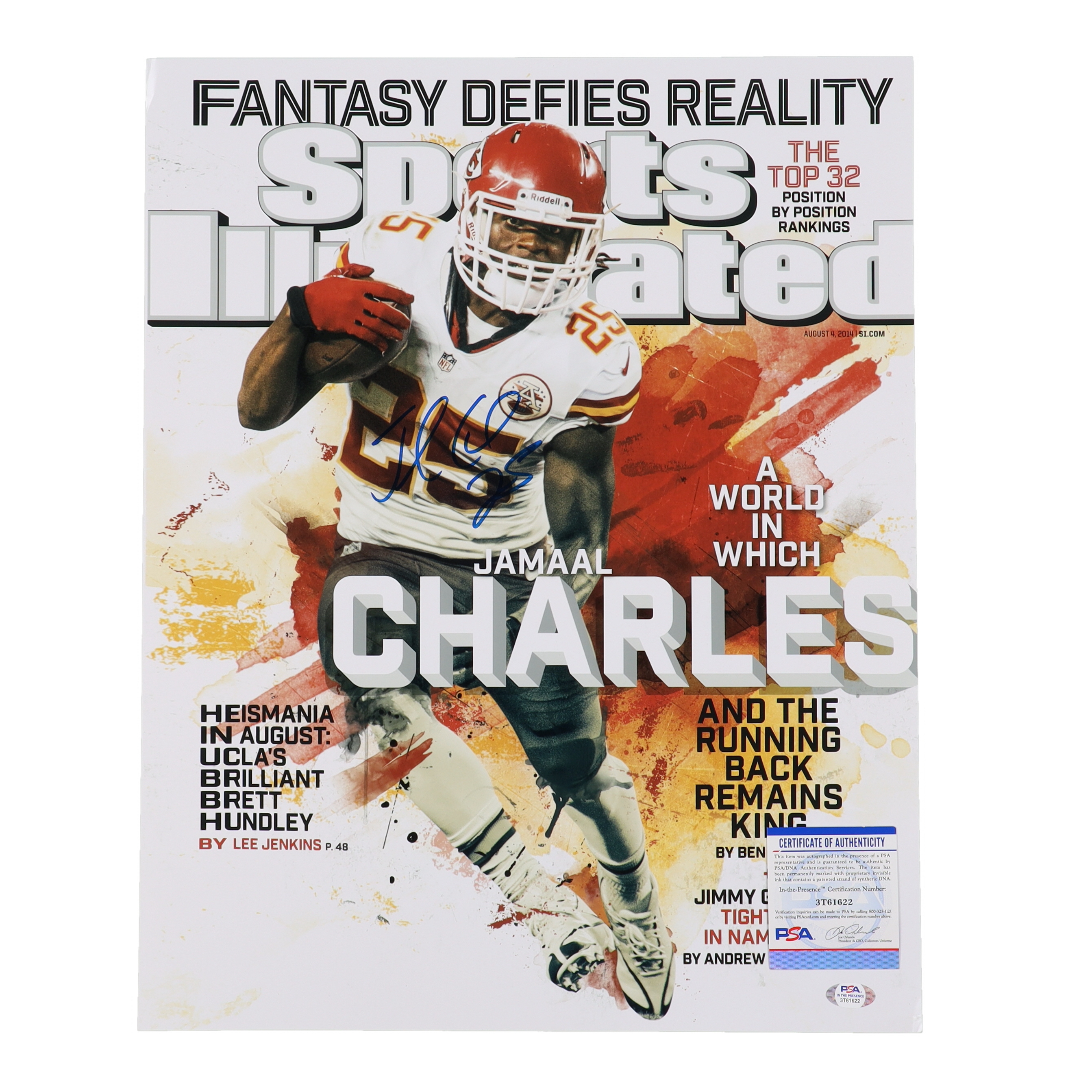 Jamaal Charles Signed Chiefs 16x20 Photo (PSA) at PristineAuction.com Jamaal Charles Signed Chiefs 16x20 Photo (PSA) at PristineAuction.com