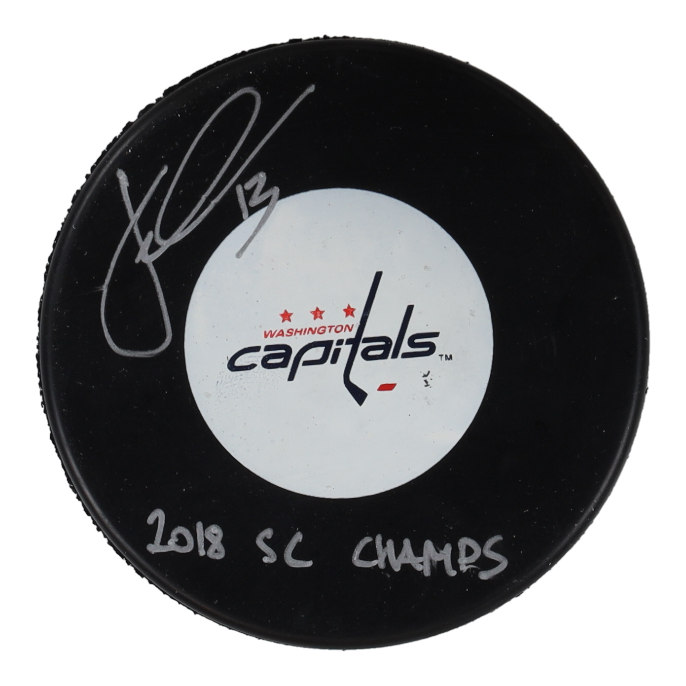 Jakub Vrana Signed Capitals Logo Hockey Puck Inscribed "2018 SC Champs" (Beckett) at PristineAuction.com Jakub Vrana Signed Capitals Logo Hockey Puck Inscribed "2018 SC Champs" (Beckett) at PristineAuction.com
