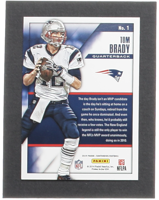 Tom Brady 2014 Panini Contenders MVP Contenders #1 at PristineAuction.com Tom Brady 2014 Panini Contenders MVP Contenders #1 at PristineAuction.com