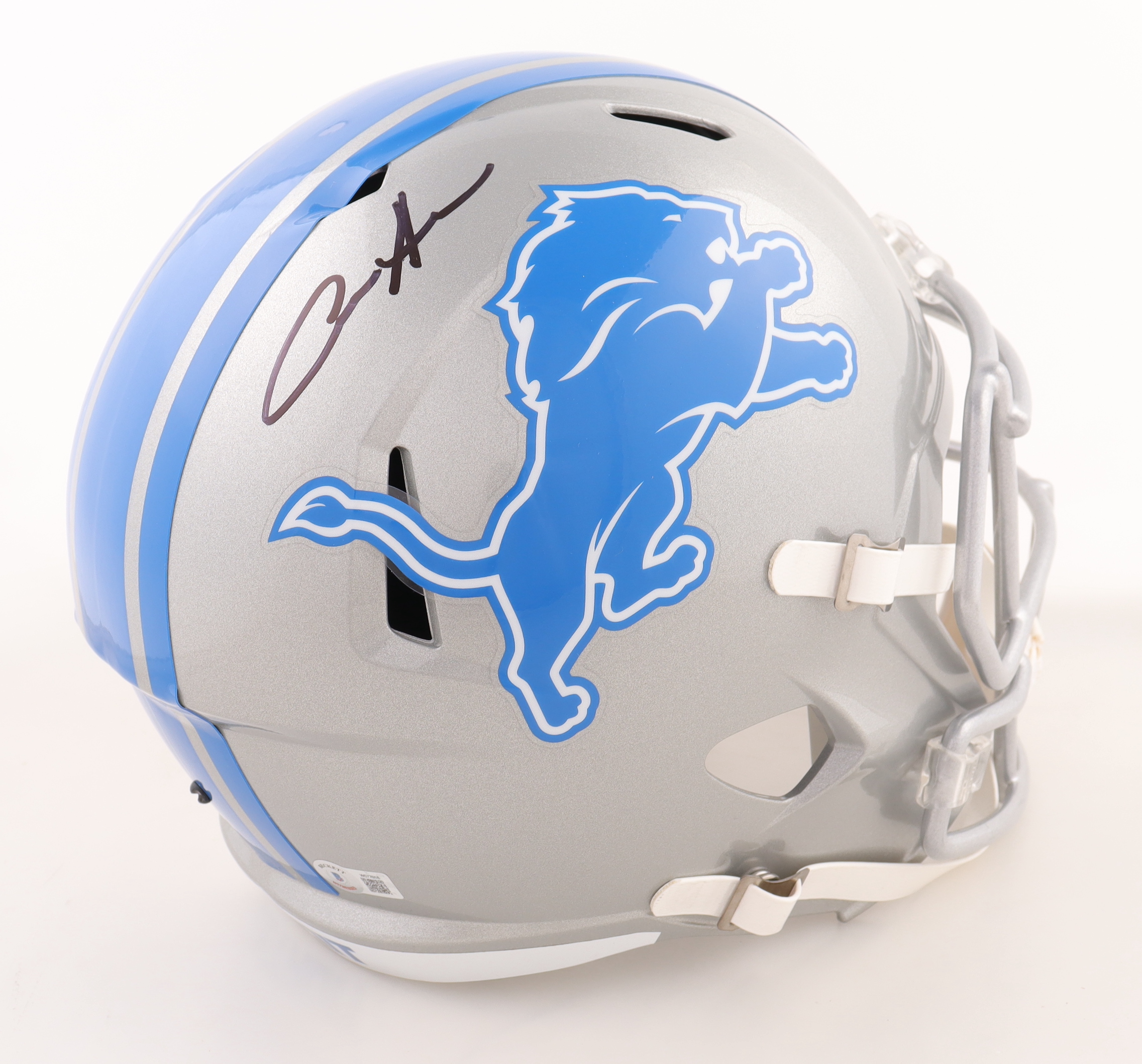 Aidan Hutchinson Signed Lions Full-Size Speed Helmet (Beckett) at PristineAuction.com Aidan Hutchinson Signed Lions Full-Size Speed Helmet (Beckett) at PristineAuction.com