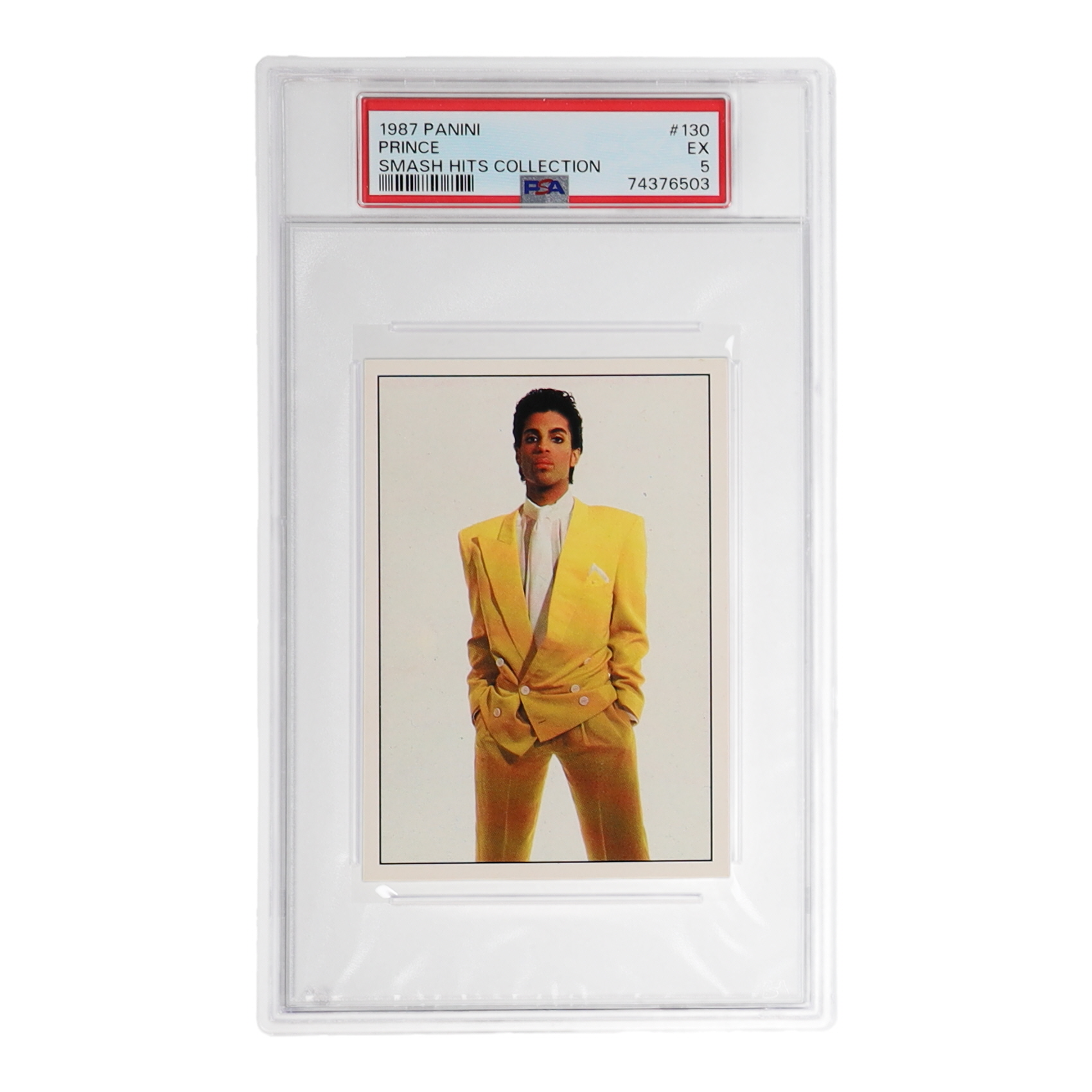 Prince 1987 Panini Smash Hits Album Stickers Italian #130 (PSA 5) at PristineAuction.com Prince 1987 Panini Smash Hits Album Stickers Italian #130 (PSA 5) at PristineAuction.com