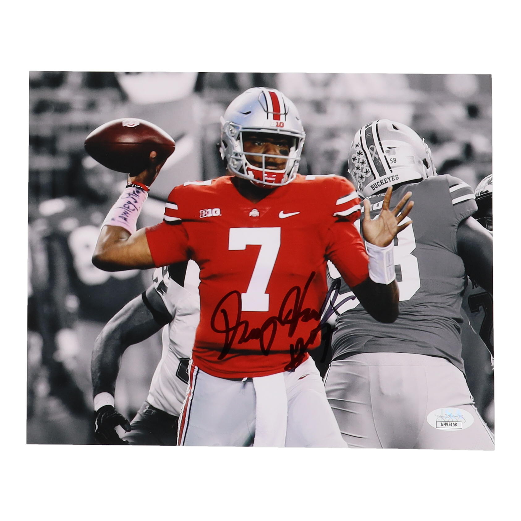 Dwayne Haskins Signed Ohio State Buckeyes 8x10 Photo (JSA) at PristineAuction.com Dwayne Haskins Signed Ohio State Buckeyes 8x10 Photo (JSA) at PristineAuction.com