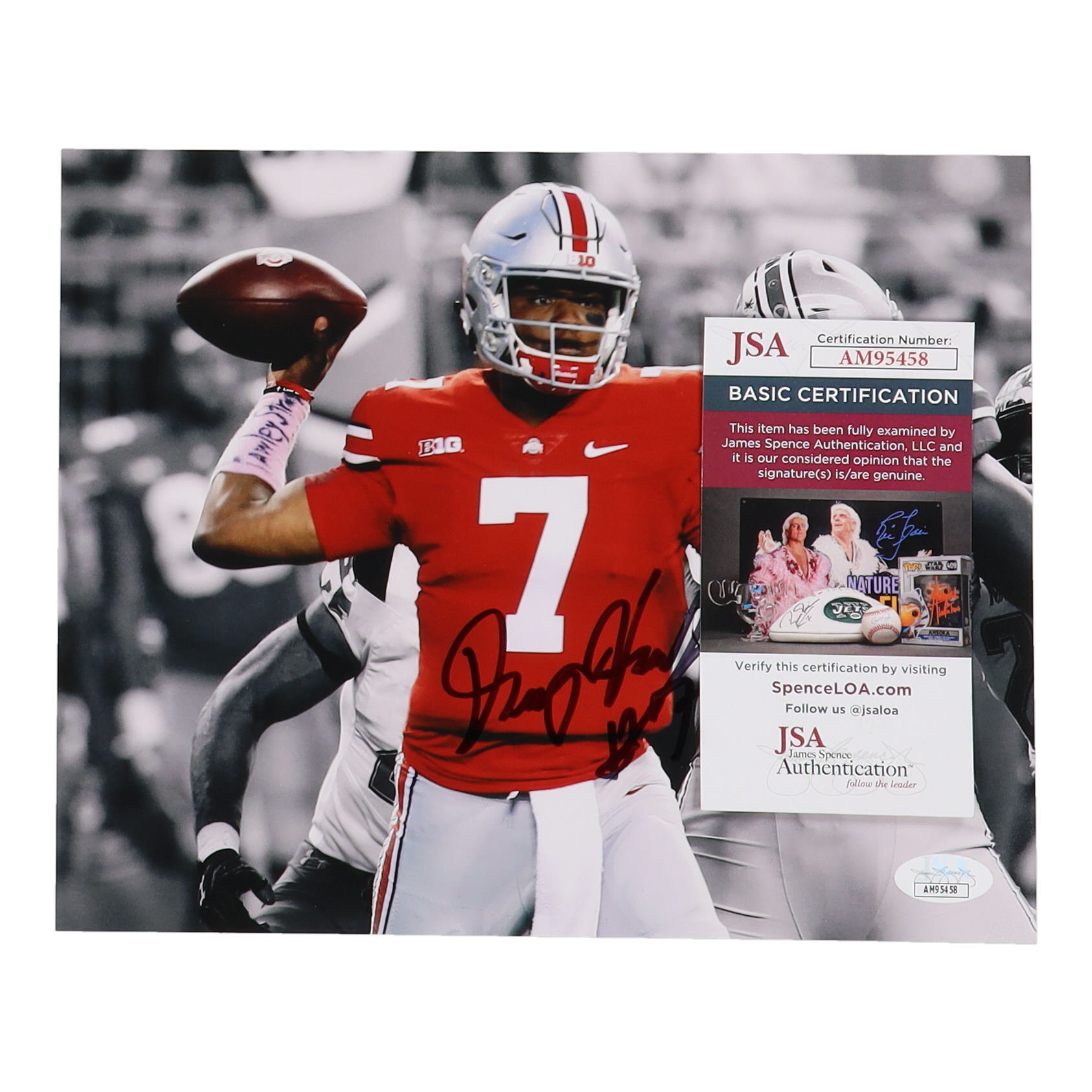Dwayne Haskins Signed Ohio State Buckeyes 8x10 Photo (JSA) at PristineAuction.com Dwayne Haskins Signed Ohio State Buckeyes 8x10 Photo (JSA) at PristineAuction.com