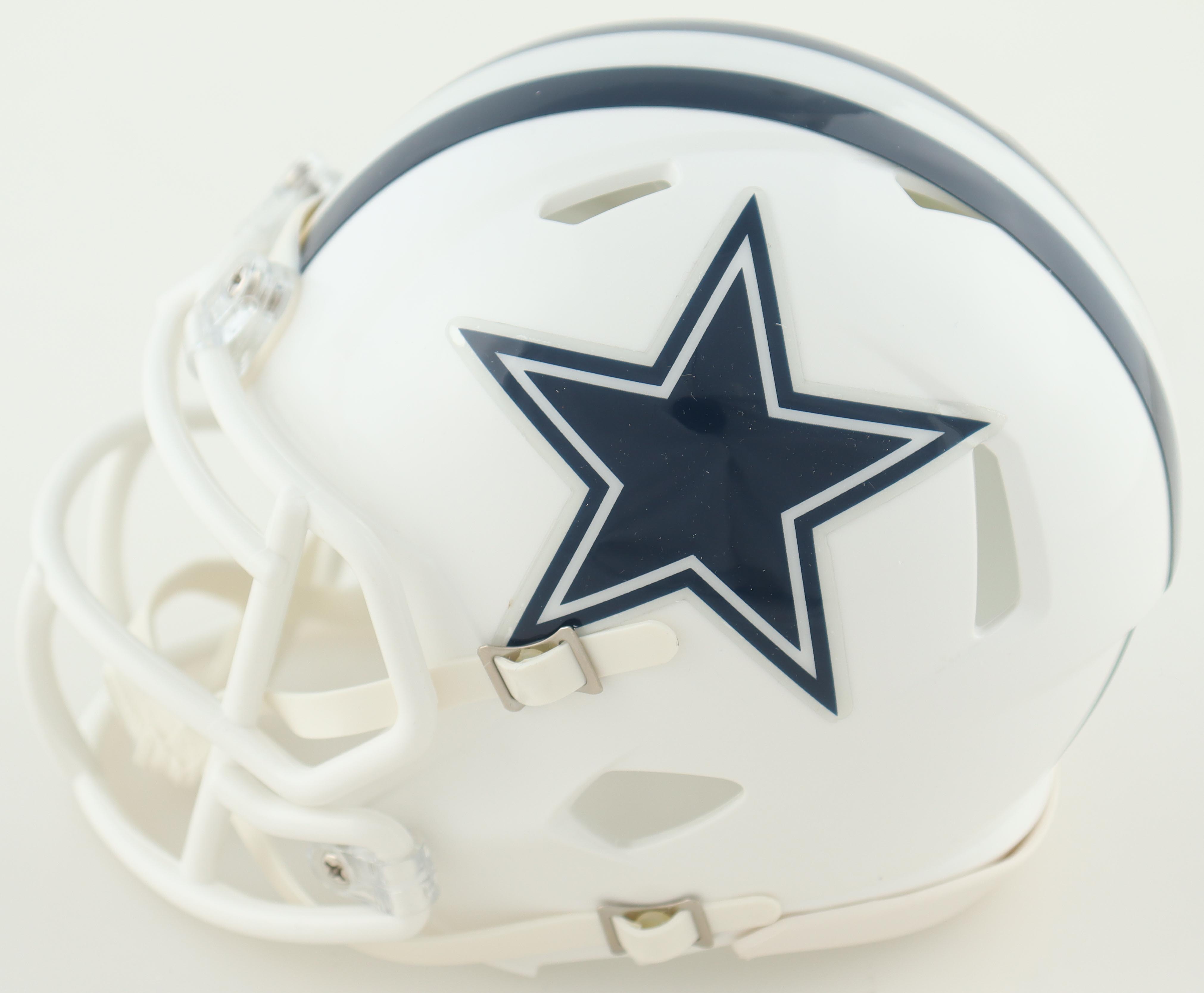 Hunter Leupke Signed Cowboys Throwback Speed Mini Helmet (JSA & PIA) at PristineAuction.com Hunter Leupke Signed Cowboys Throwback Speed Mini Helmet (JSA & PIA) at PristineAuction.com