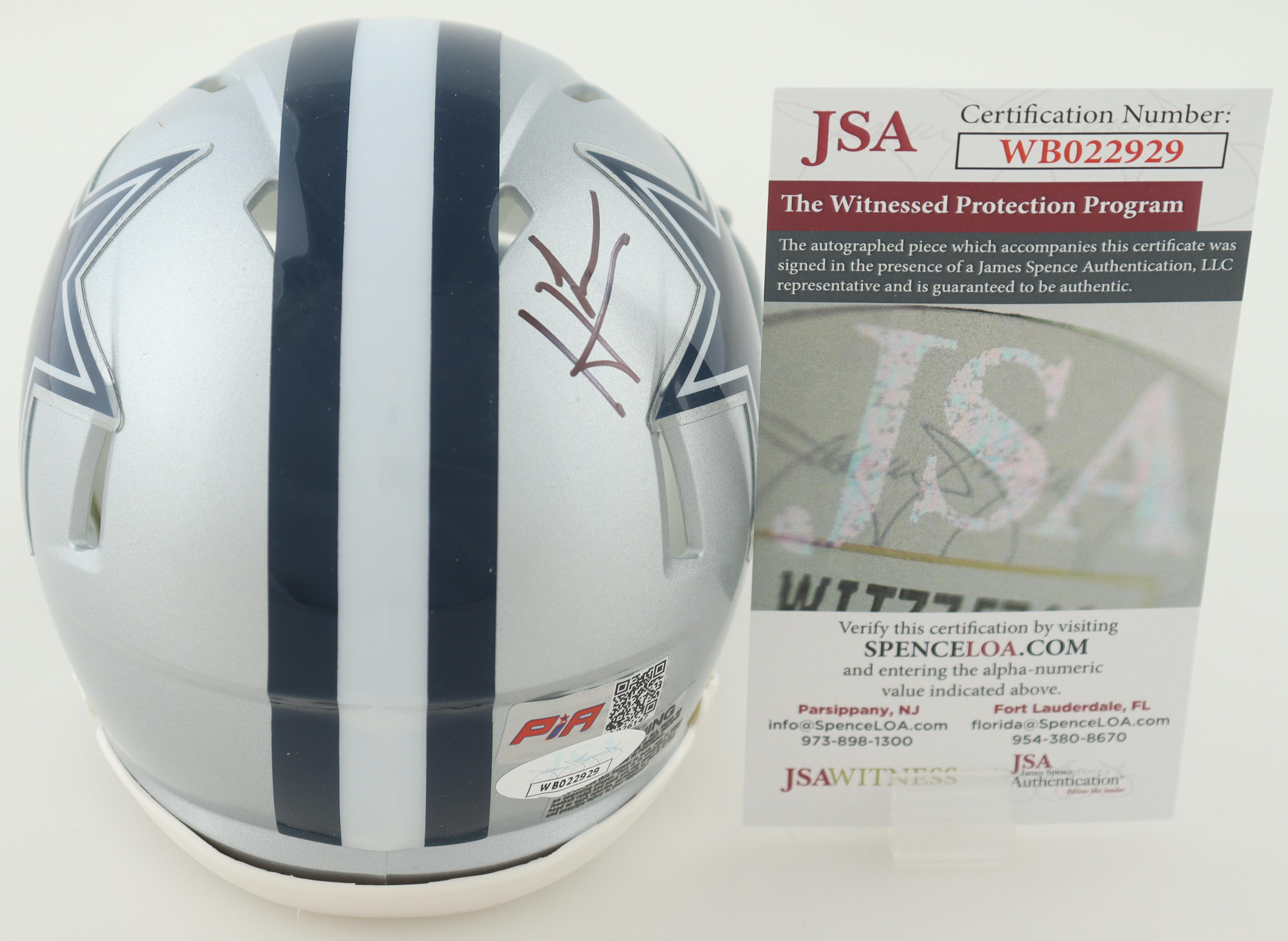 Hunter Leupke Signed Cowboys Speed Mini Helmet (JSA & PIA) at PristineAuction.com Hunter Leupke Signed Cowboys Speed Mini Helmet (JSA & PIA) at PristineAuction.com