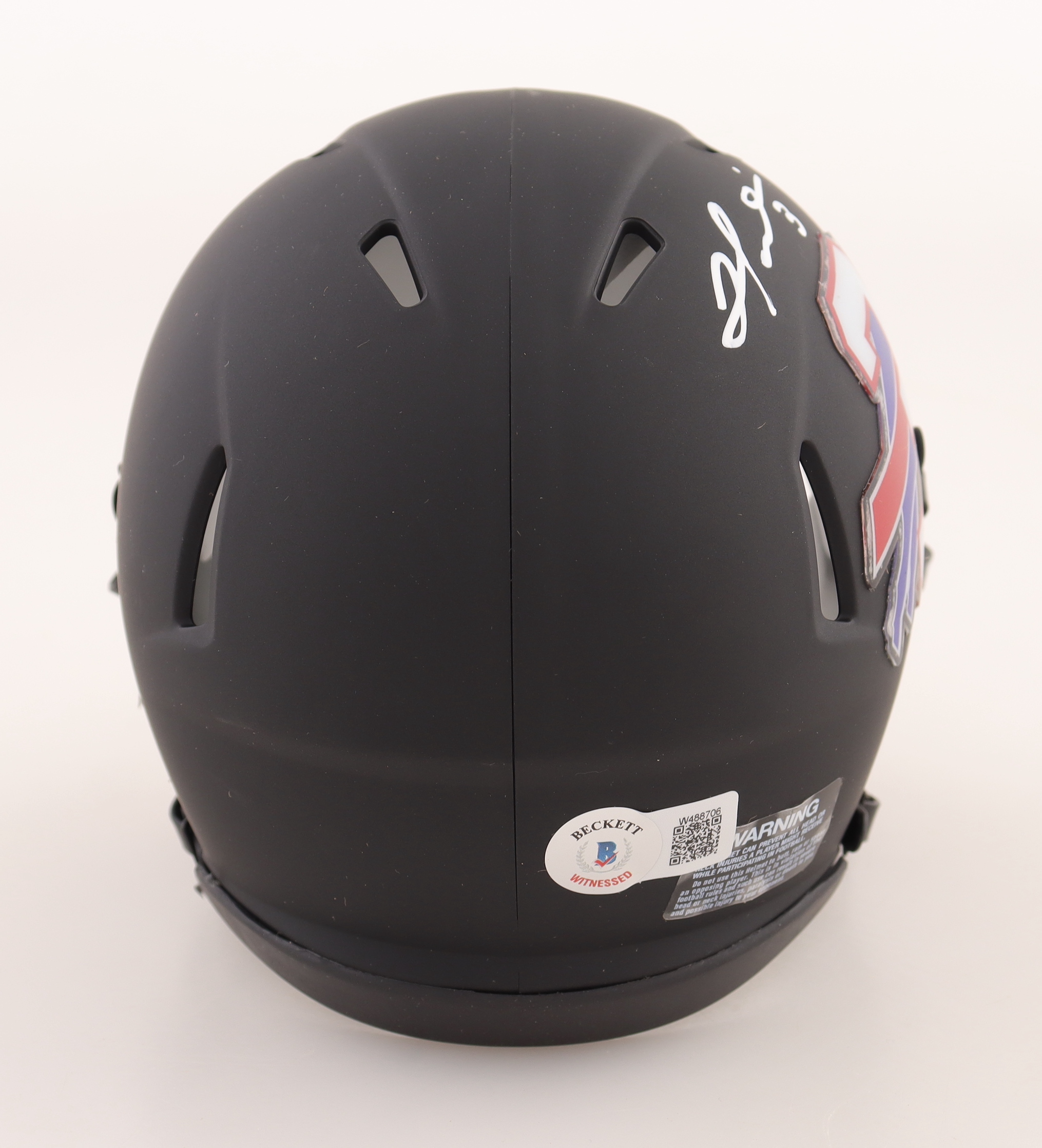 Damar Hamlin Signed Bills Speed Mini Helmet (Beckett) at PristineAuction.com Damar Hamlin Signed Bills Speed Mini Helmet (Beckett) at PristineAuction.com