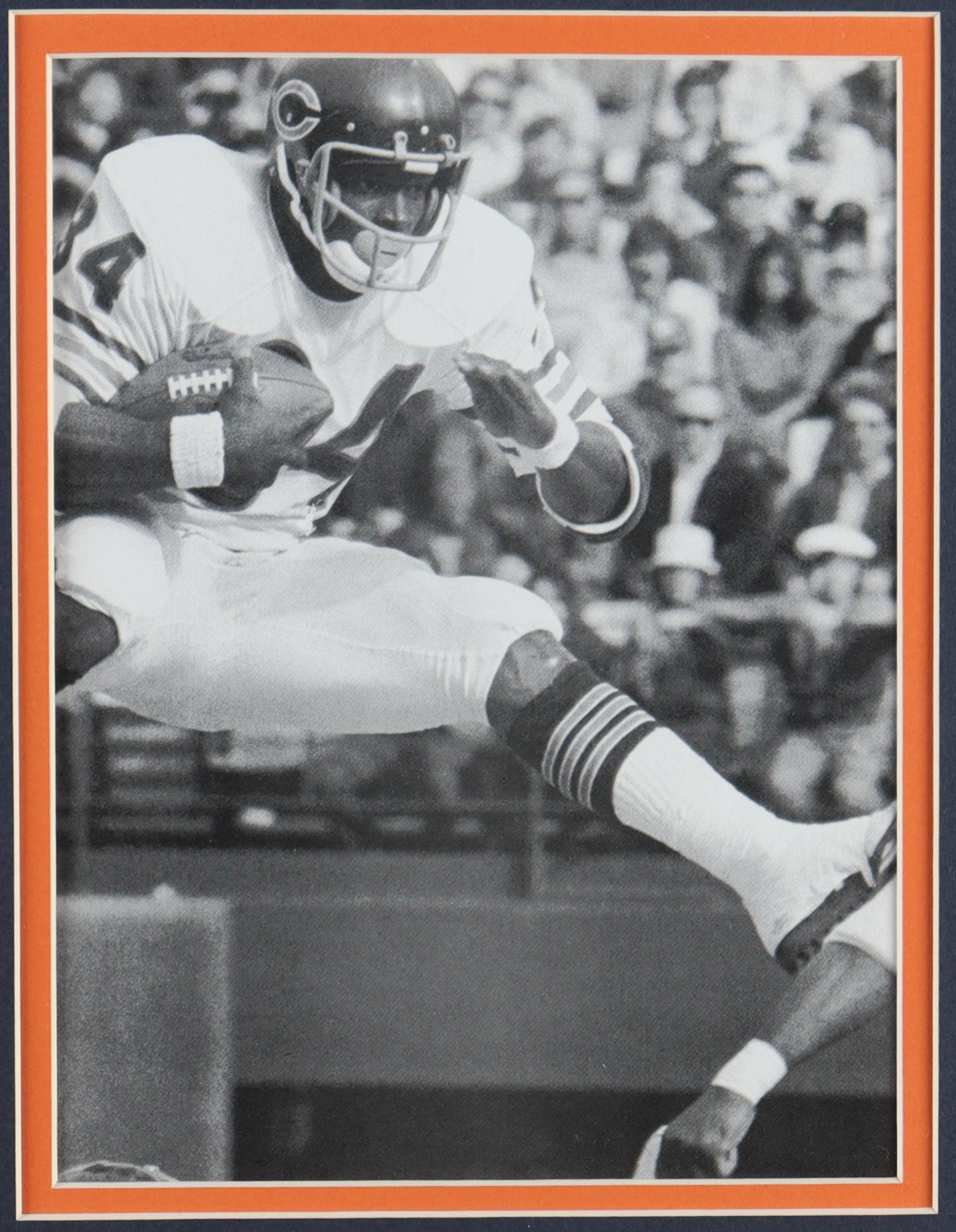 Walter Payton Signed Bears Custom Framed Cut Display with Jersey, (2) Payton #34 Pins & Coca Cola Bears Pin at PristineAuction.com Walter Payton Signed Bears Custom Framed Cut Display with Jersey, (2) Payton #34 Pins & Coca Cola Bears Pin at PristineAuction.com