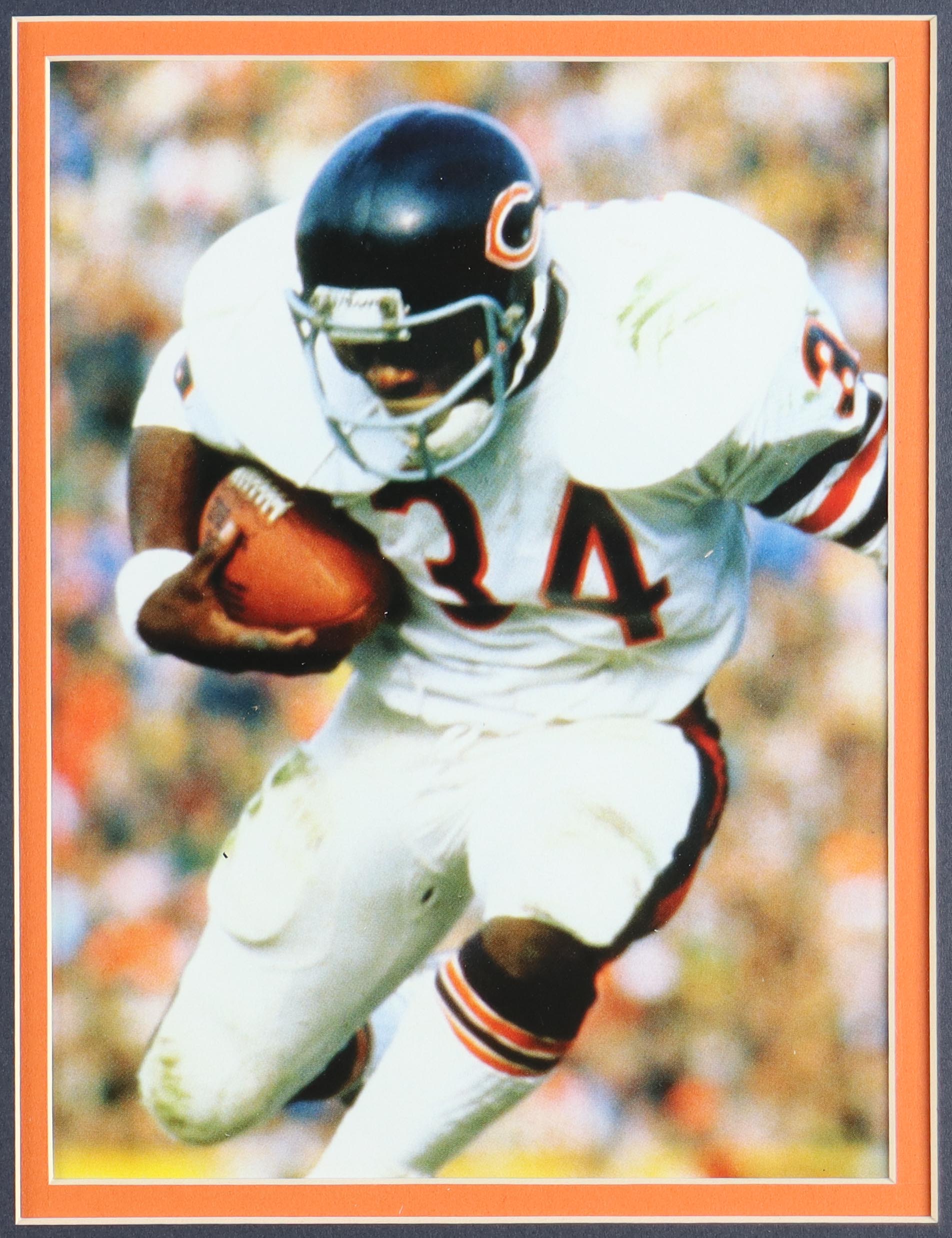 Walter Payton Signed Bears Custom Framed Cut Display with Jersey & Vintage Bears Lapel Pin (PSA) at PristineAuction.com Walter Payton Signed Bears Custom Framed Cut Display with Jersey & Vintage Bears Lapel Pin (PSA) at PristineAuction.com