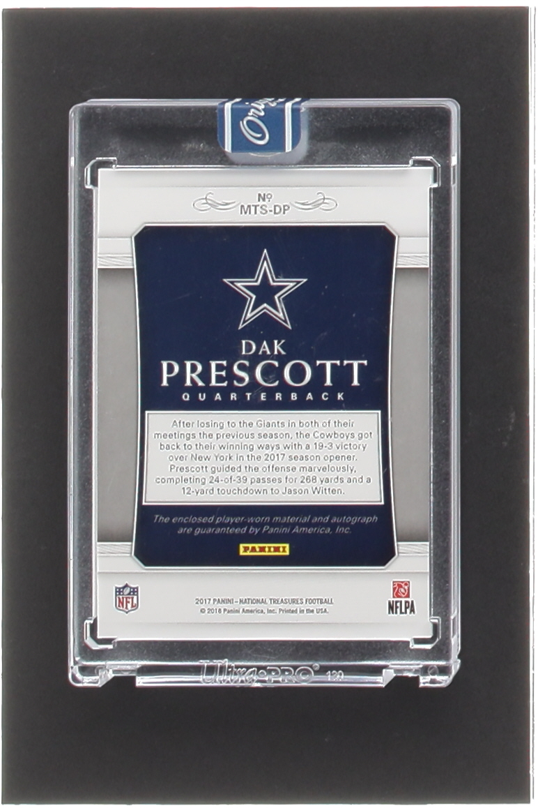 Dak Prescott 2017 Panini National Treasures Material Treasures Signatures #11/25 at PristineAuction.com Dak Prescott 2017 Panini National Treasures Material Treasures Signatures #11/25 at PristineAuction.com
