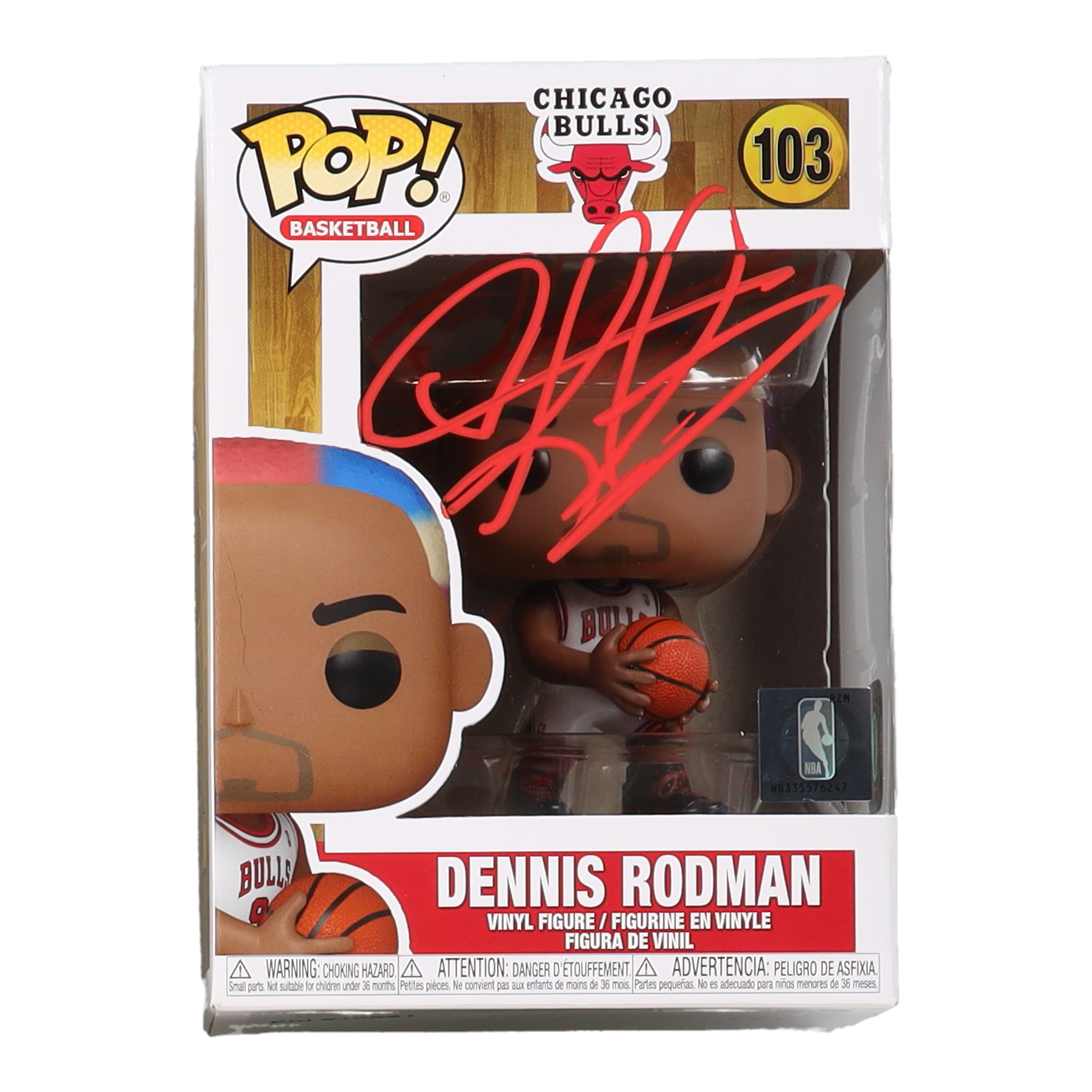 Dennis Rodman Signed Bulls #103 Funko Pop! Vinyl Figure (JSA & Rodman) at PristineAuction.com Dennis Rodman Signed Bulls #103 Funko Pop! Vinyl Figure (JSA & Rodman) at PristineAuction.com
