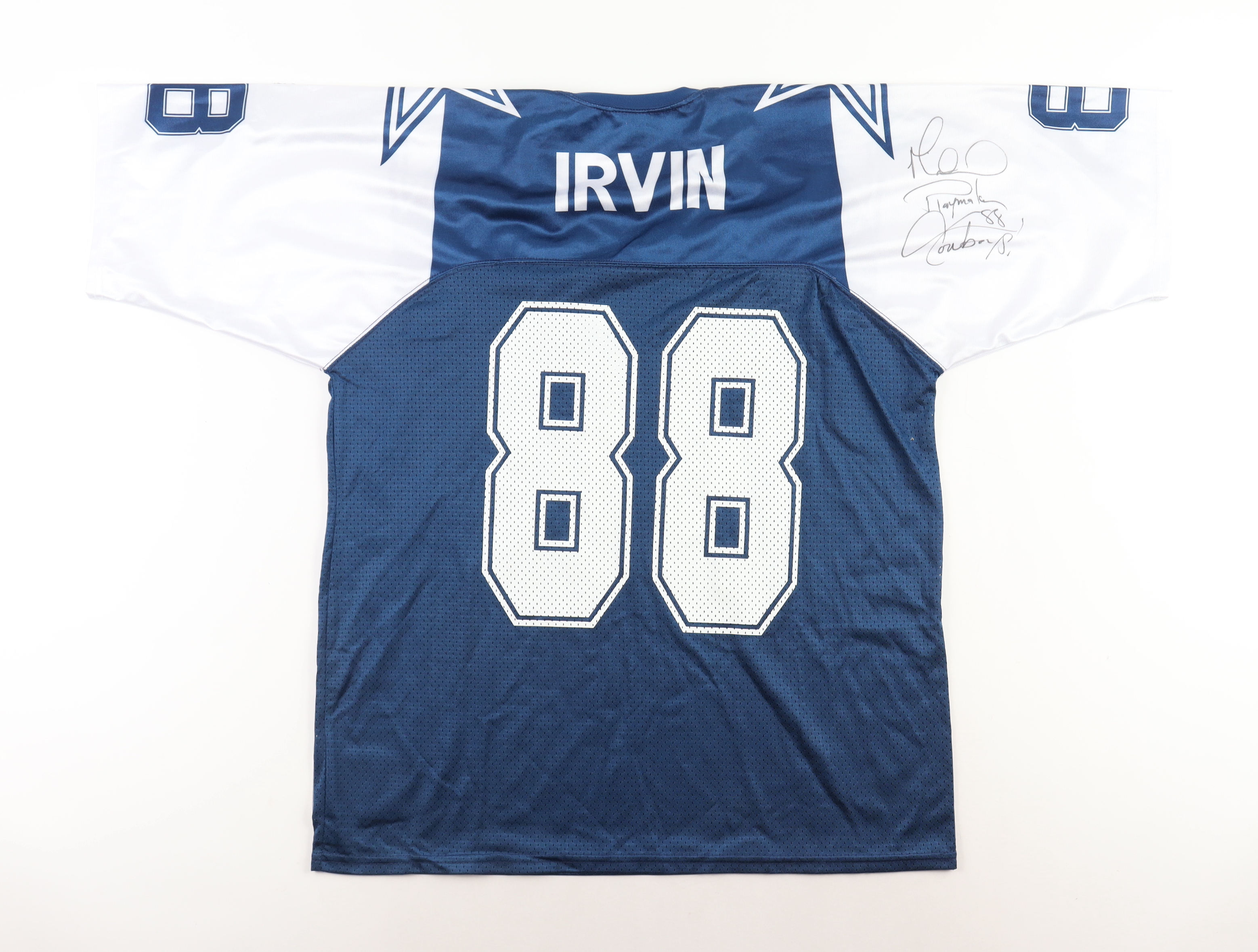 Michael Irvin Signed Cowboys Jersey Inscribed "Playmaker" & " Cowboys!" (Beckett) at PristineAuction.com Michael Irvin Signed Cowboys Jersey Inscribed "Playmaker" & " Cowboys!" (Beckett) at PristineAuction.com
