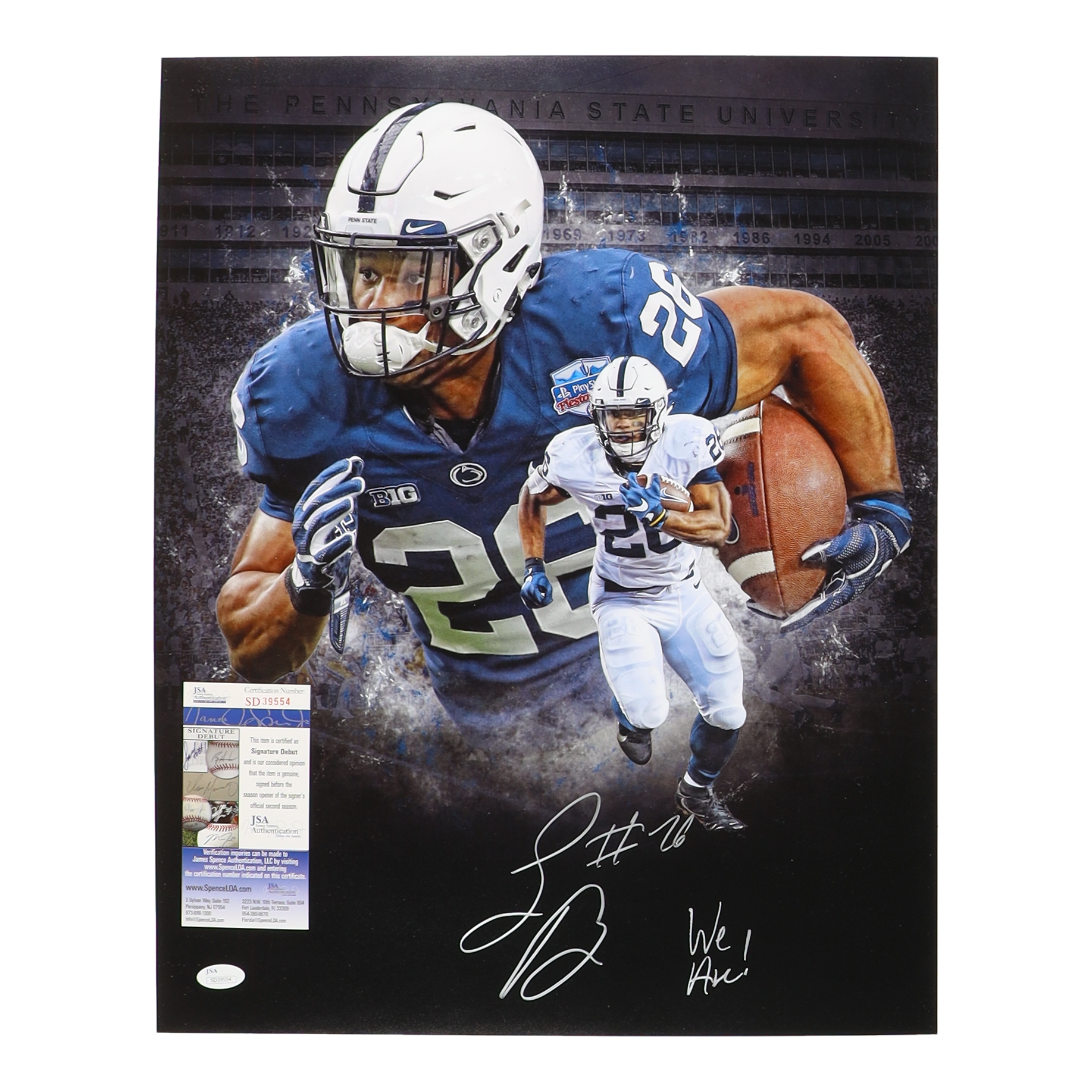 Saquon Barkley Signed Penn State Nittany Lions 16x20 Photo (JSA) at PristineAuction.com Saquon Barkley Signed Penn State Nittany Lions 16x20 Photo (JSA) at PristineAuction.com