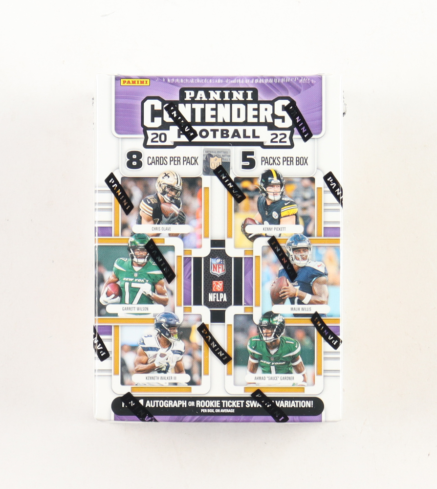 2022 Panini Contenders Football Blaster Box with (5) Packs at PristineAuction.com 2022 Panini Contenders Football Blaster Box with (5) Packs at PristineAuction.com