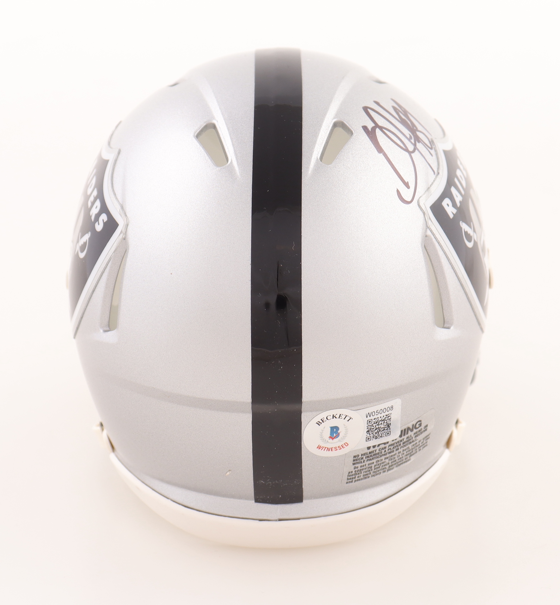 Bo Jackson Signed Raiders Speed Mini Helmet (Beckett) at PristineAuction.com Bo Jackson Signed Raiders Speed Mini Helmet (Beckett) at PristineAuction.com