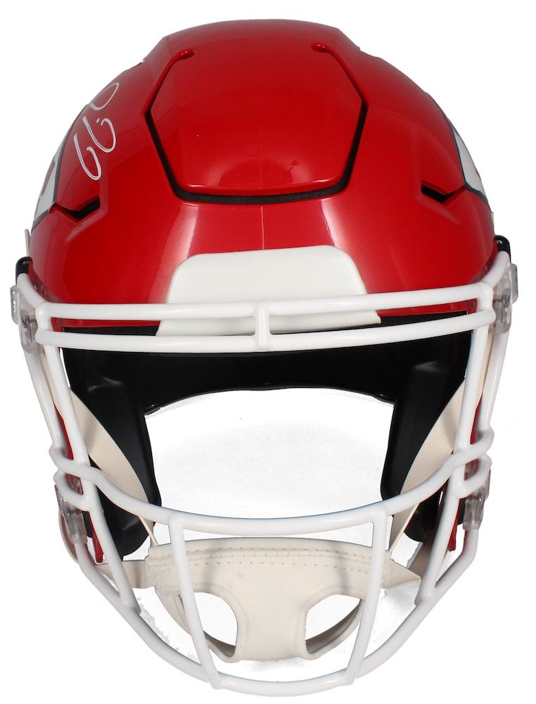 Patrick Mahomes Signed Chiefs Full-Size Authentic On-Field SpeedFlex Helmet (Beckett) at PristineAuction.com Patrick Mahomes Signed Chiefs Full-Size Authentic On-Field SpeedFlex Helmet (Beckett) at PristineAuction.com