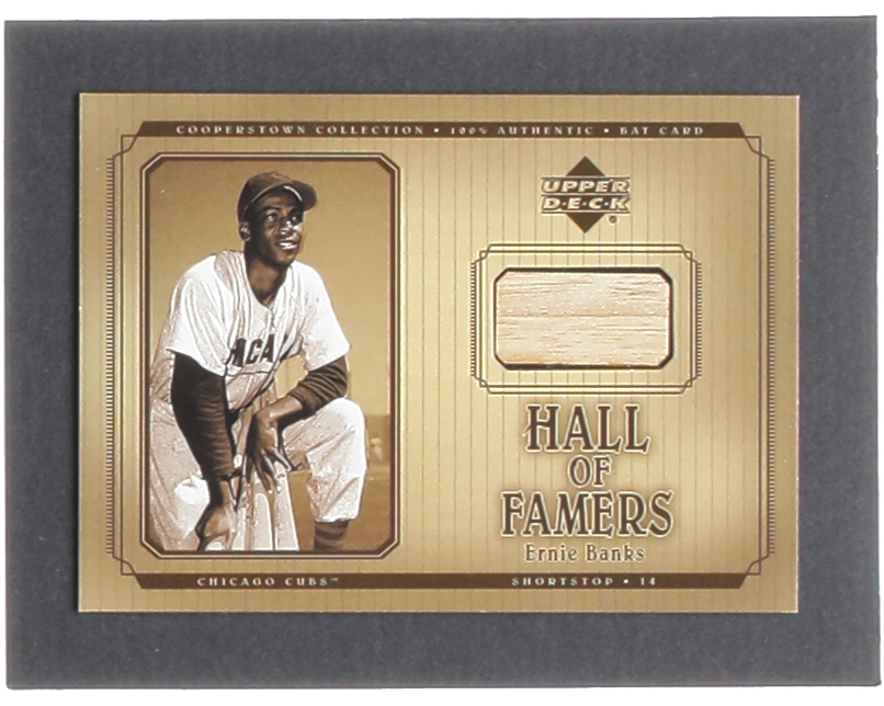 Ernie Banks 2001 Upper Deck Hall of Famers Game Bat #BEB at PristineAuction.com Ernie Banks 2001 Upper Deck Hall of Famers Game Bat #BEB at PristineAuction.com