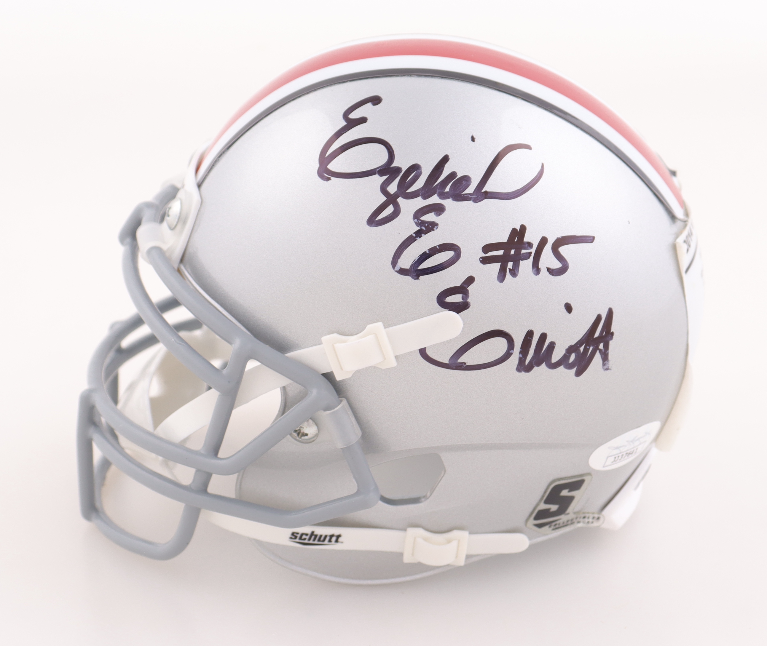 Ezekiel Elliott Signed Ohio State Buckeyes Mini Helmet (JSA) at PristineAuction.com Ezekiel Elliott Signed Ohio State Buckeyes Mini Helmet (JSA) at PristineAuction.com