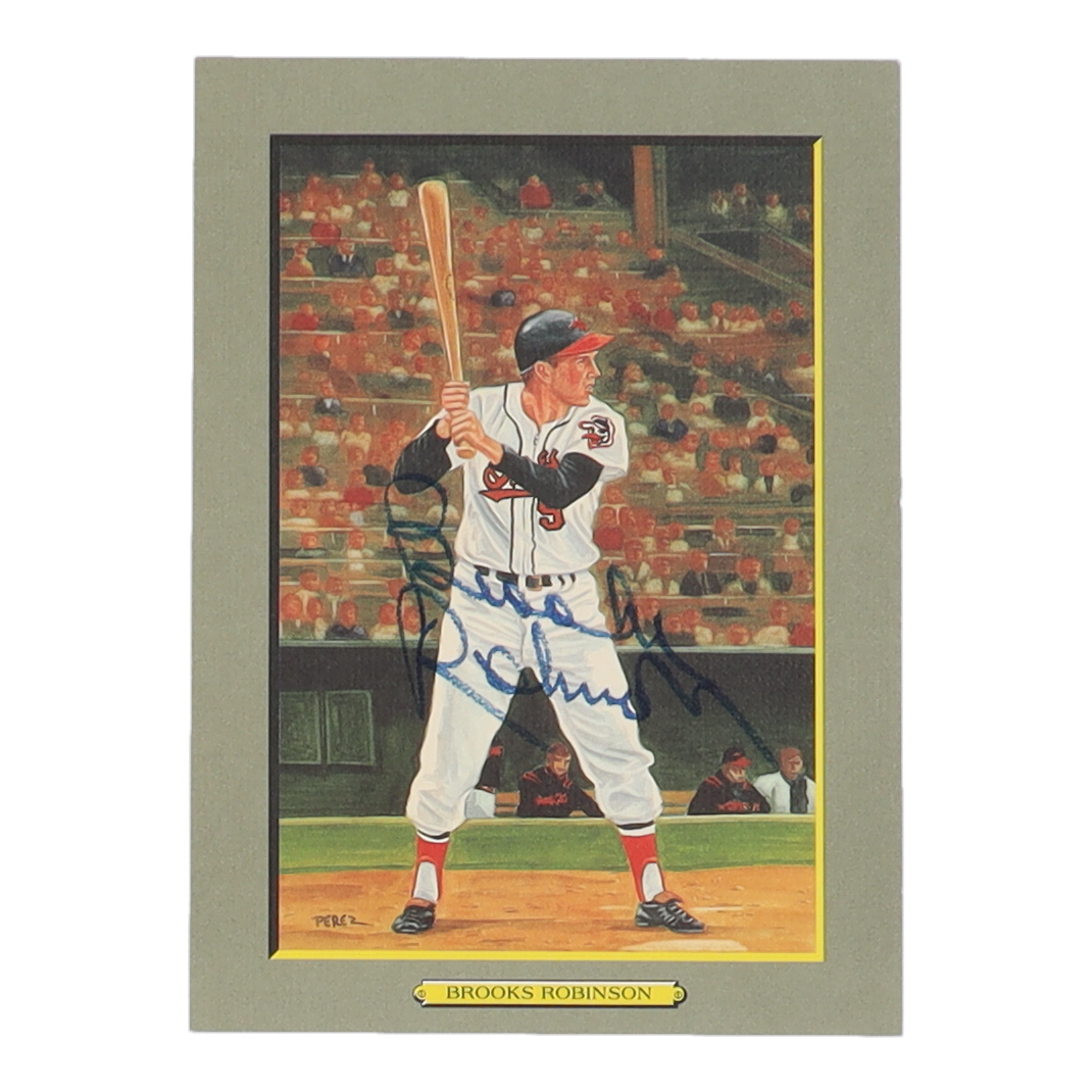 Brooks Robinson Signed LE 1985-97 Perez-Steele Great Moments #39 (Beckett) at PristineAuction.com Brooks Robinson Signed LE 1985-97 Perez-Steele Great Moments #39 (Beckett) at PristineAuction.com