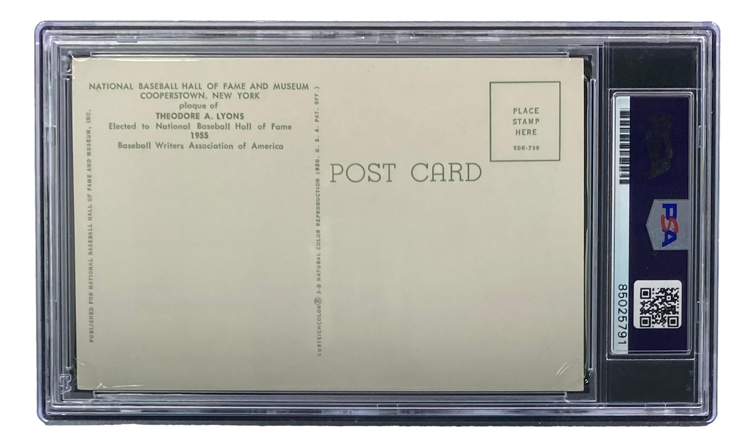 Ted Lyons Signed Hall of Fame Plaque Postcard (PSA) at PristineAuction.com Ted Lyons Signed Hall of Fame Plaque Postcard (PSA) at PristineAuction.com