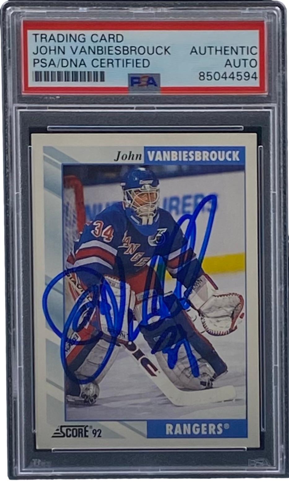 John Vanbiesbrouck Signed 1992-93 Score #160 (PSA) at PristineAuction.com John Vanbiesbrouck Signed 1992-93 Score #160 (PSA) at PristineAuction.com
