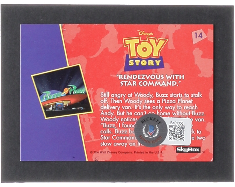 Annie Potts Signed 1995 SkyBox Toy Story #14 Rendezvous with Star Command (Beckett) at PristineAuction.com Annie Potts Signed 1995 SkyBox Toy Story #14 Rendezvous with Star Command (Beckett) at PristineAuction.com
