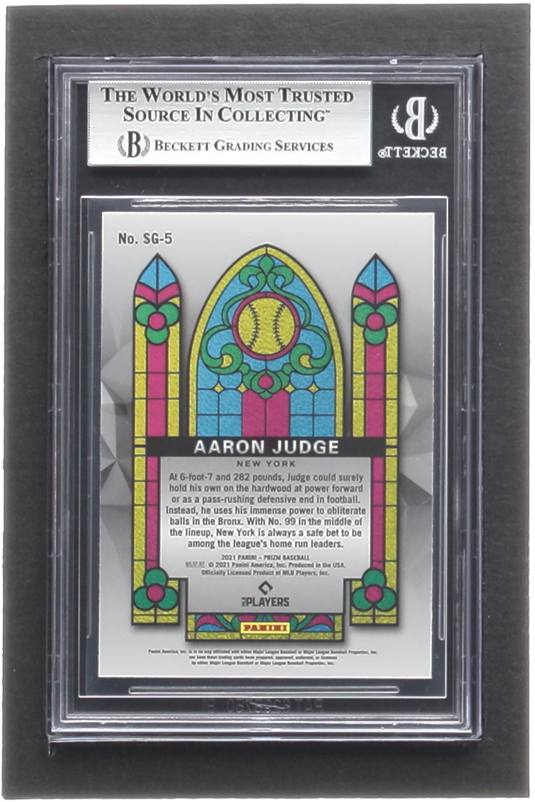 Aaron Judge 2021 Panini Prizm Stained Glass #5 (BGS 8.5) at PristineAuction.com Aaron Judge 2021 Panini Prizm Stained Glass #5 (BGS 8.5) at PristineAuction.com